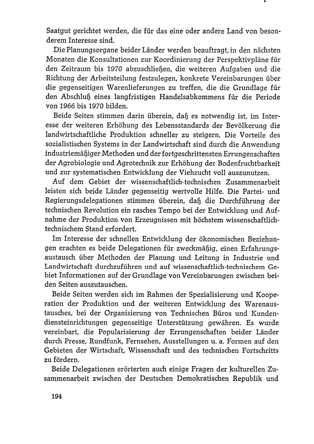 Dokumente der Sozialistischen Einheitspartei Deutschlands (SED) [Deutsche Demokratische Republik (DDR)] 1964-1965, Seite 194 (Dok. SED DDR 1964-1965, S. 194)