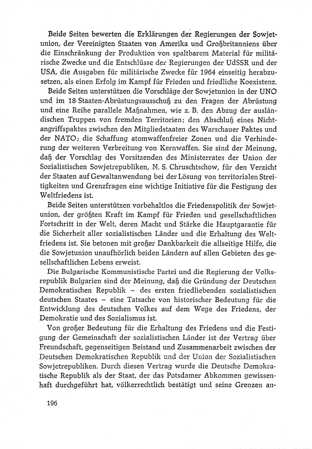 Dokumente der Sozialistischen Einheitspartei Deutschlands (SED) [Deutsche Demokratische Republik (DDR)] 1964-1965, Seite 196 (Dok. SED DDR 1964-1965, S. 196)