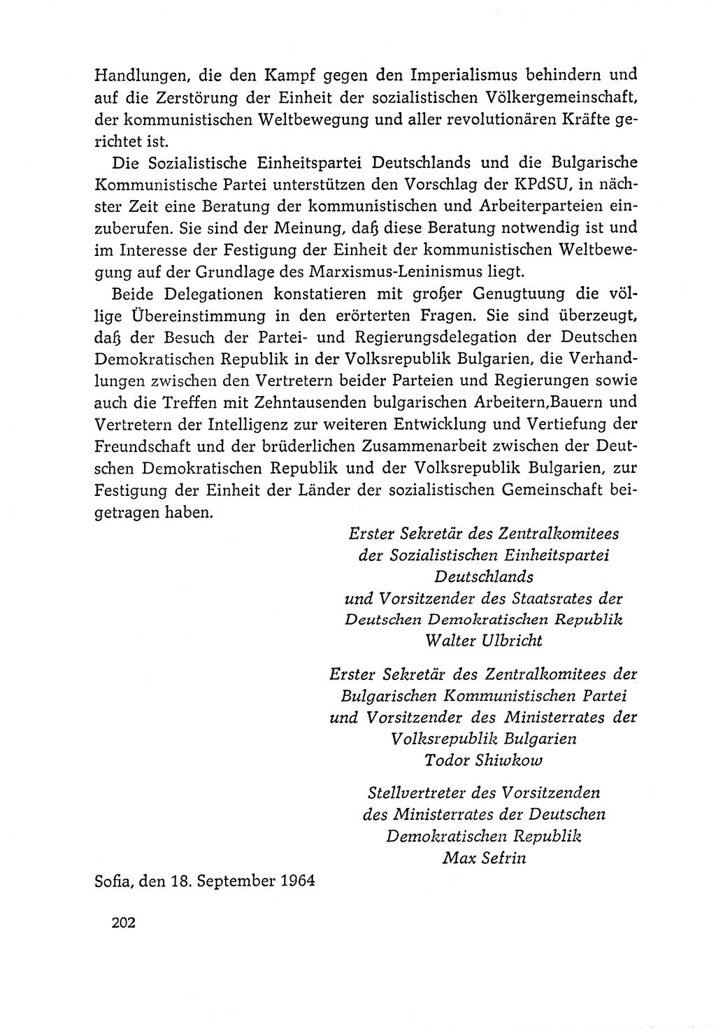 Dokumente der Sozialistischen Einheitspartei Deutschlands (SED) [Deutsche Demokratische Republik (DDR)] 1964-1965, Seite 202 (Dok. SED DDR 1964-1965, S. 202)