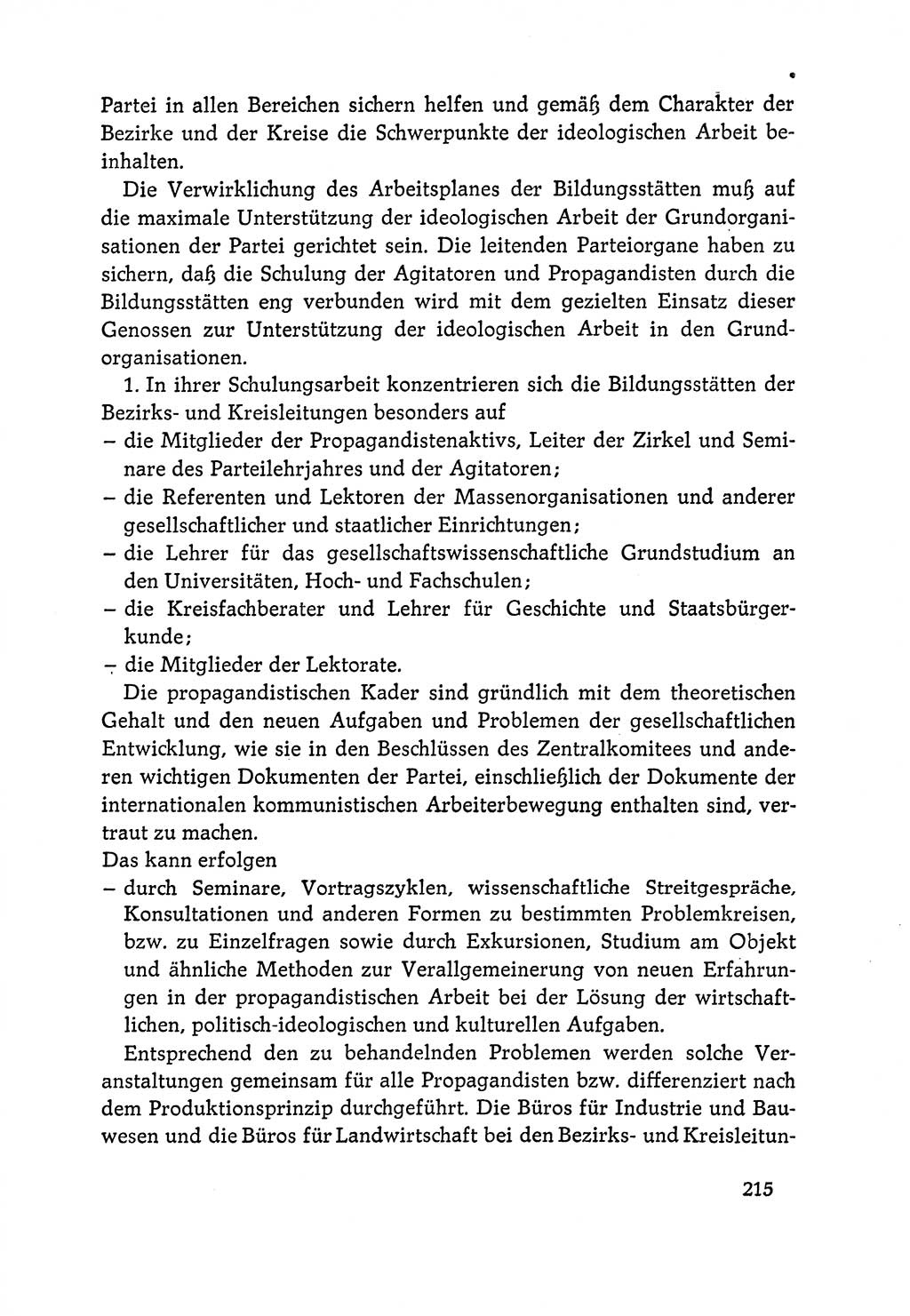 Dokumente der Sozialistischen Einheitspartei Deutschlands (SED) [Deutsche Demokratische Republik (DDR)] 1964-1965, Seite 215 (Dok. SED DDR 1964-1965, S. 215)