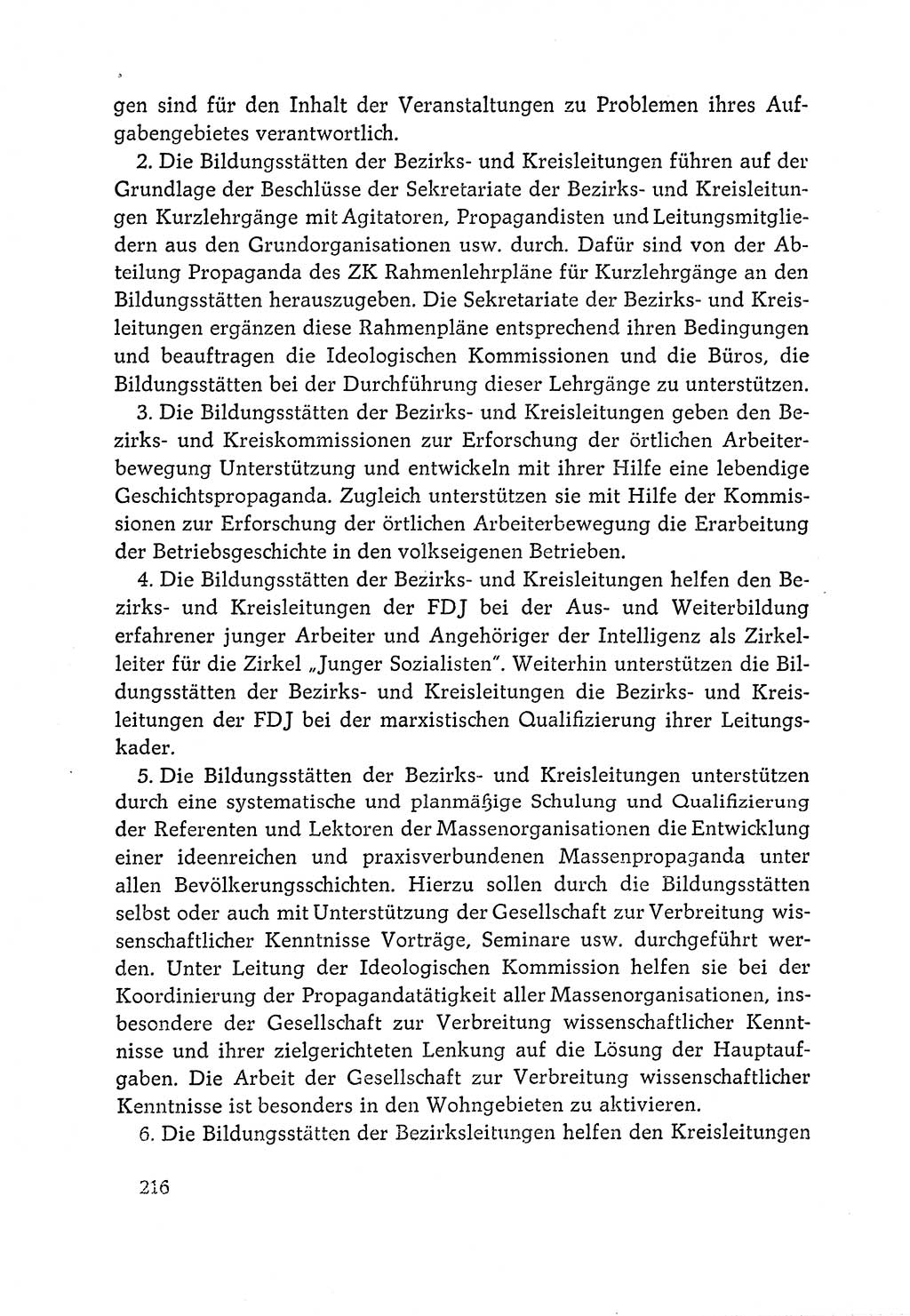 Dokumente der Sozialistischen Einheitspartei Deutschlands (SED) [Deutsche Demokratische Republik (DDR)] 1964-1965, Seite 216 (Dok. SED DDR 1964-1965, S. 216)
