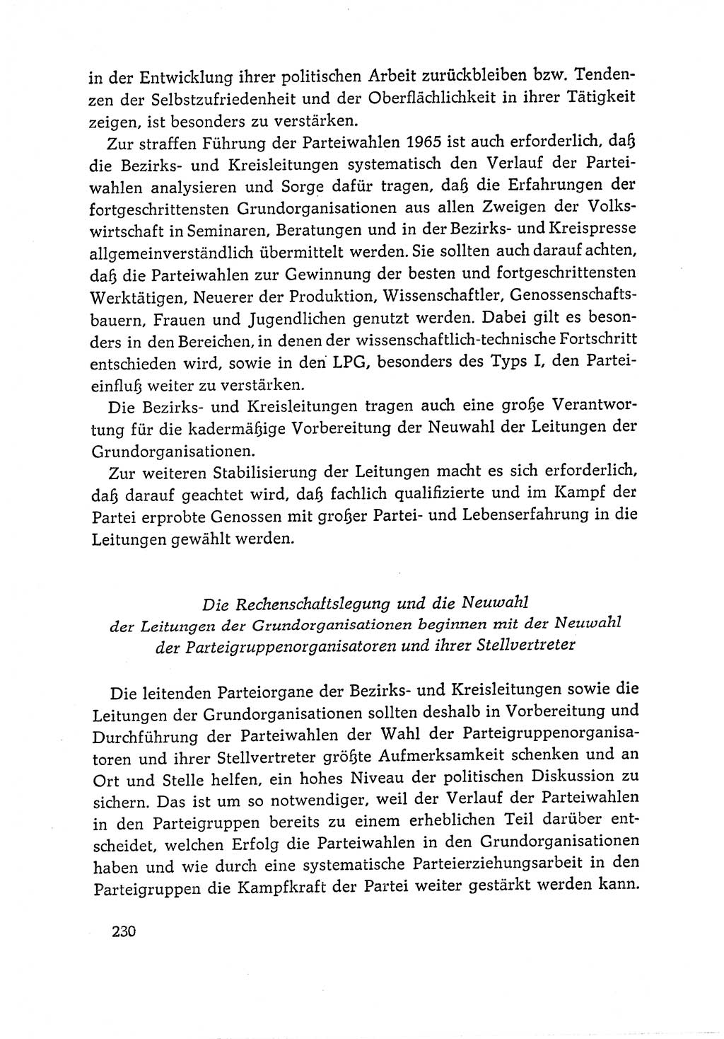 Dokumente der Sozialistischen Einheitspartei Deutschlands (SED) [Deutsche Demokratische Republik (DDR)] 1964-1965, Seite 230 (Dok. SED DDR 1964-1965, S. 230)