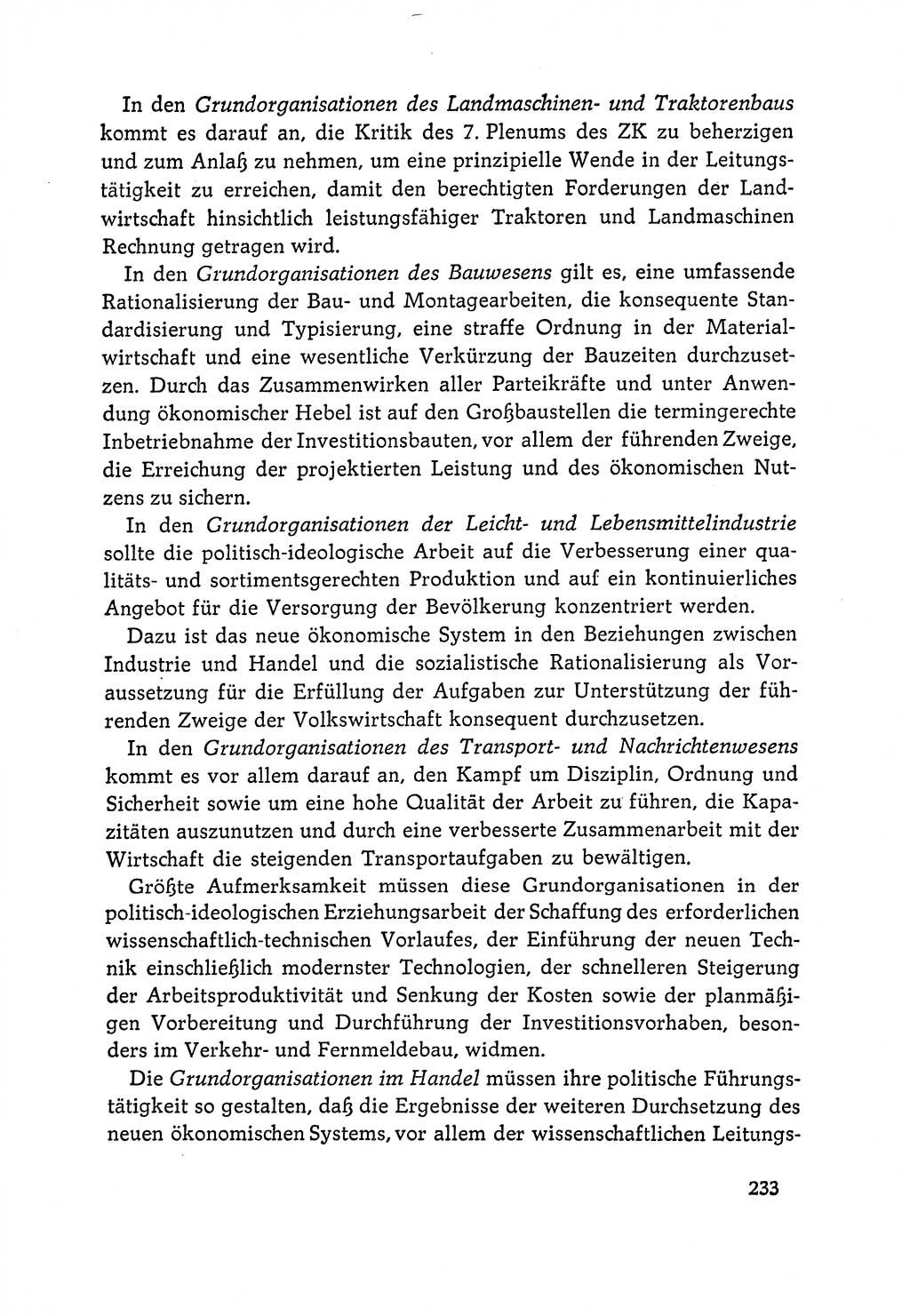 Dokumente der Sozialistischen Einheitspartei Deutschlands (SED) [Deutsche Demokratische Republik (DDR)] 1964-1965, Seite 233 (Dok. SED DDR 1964-1965, S. 233)