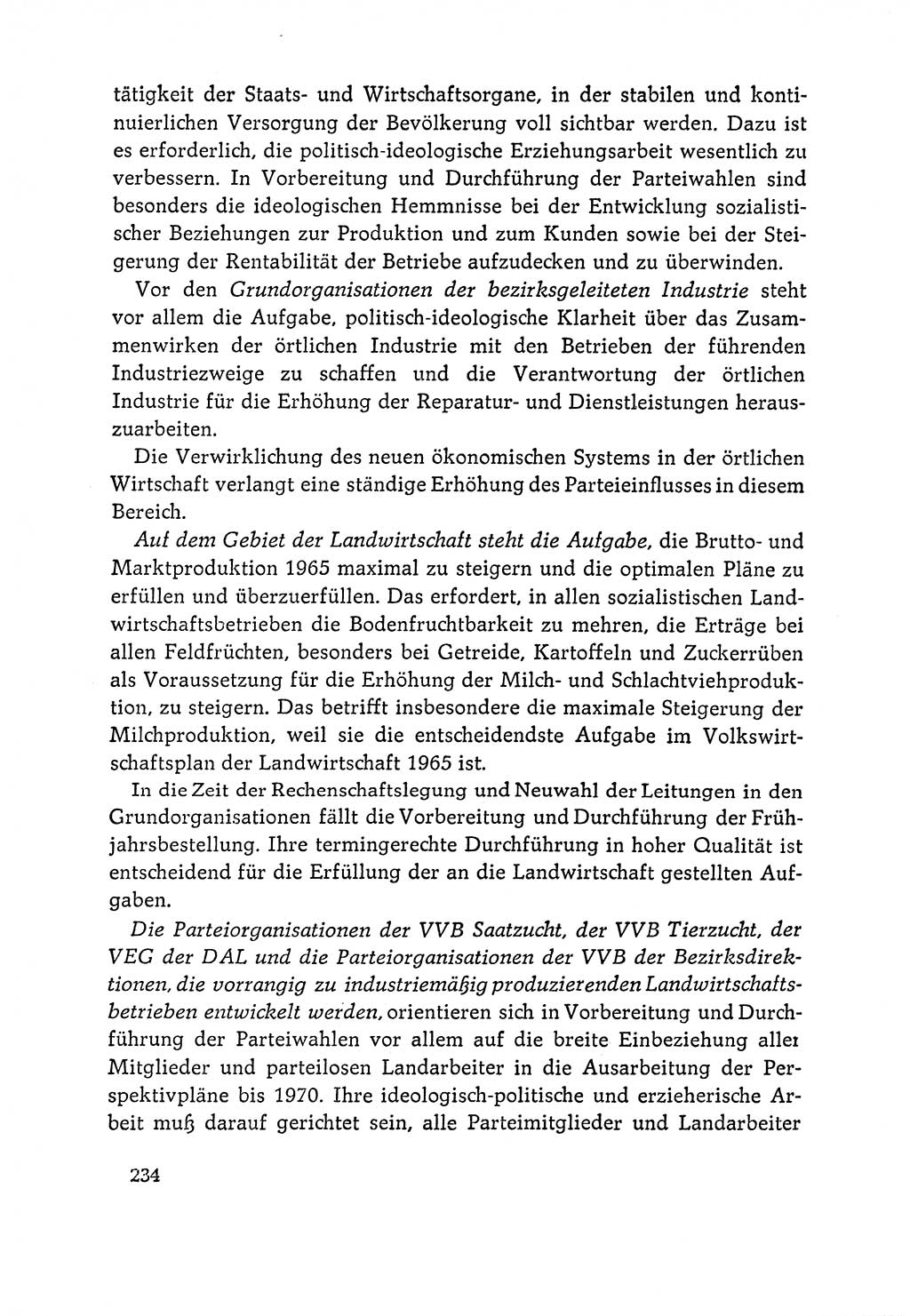 Dokumente der Sozialistischen Einheitspartei Deutschlands (SED) [Deutsche Demokratische Republik (DDR)] 1964-1965, Seite 234 (Dok. SED DDR 1964-1965, S. 234)
