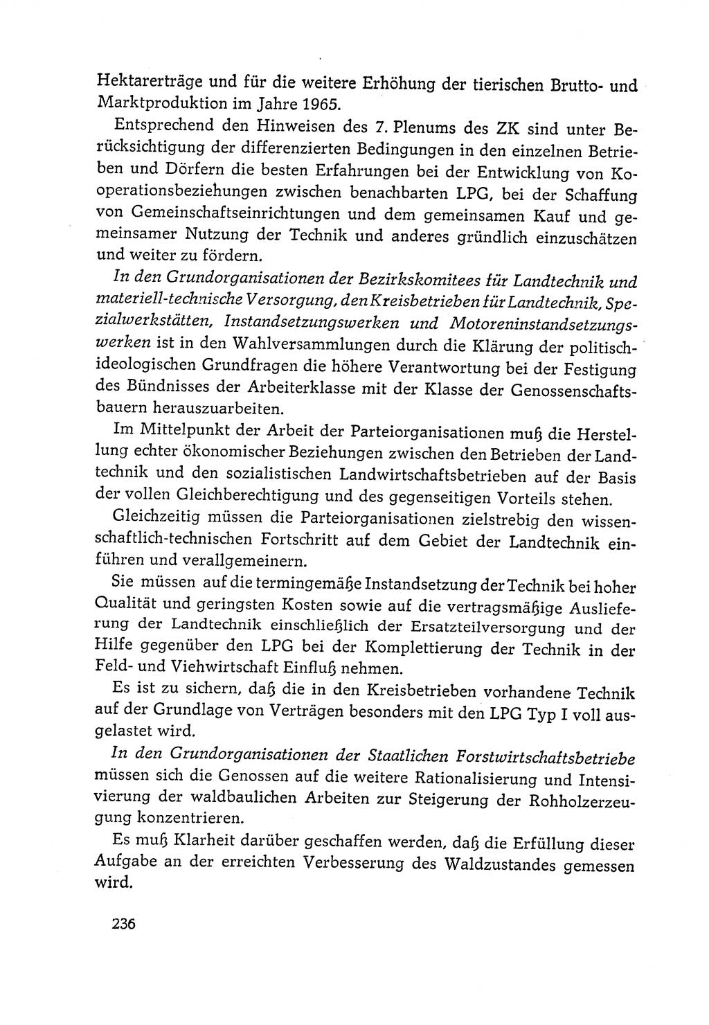 Dokumente der Sozialistischen Einheitspartei Deutschlands (SED) [Deutsche Demokratische Republik (DDR)] 1964-1965, Seite 236 (Dok. SED DDR 1964-1965, S. 236)