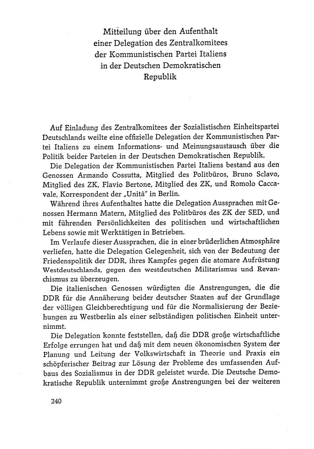 Dokumente der Sozialistischen Einheitspartei Deutschlands (SED) [Deutsche Demokratische Republik (DDR)] 1964-1965, Seite 240 (Dok. SED DDR 1964-1965, S. 240)