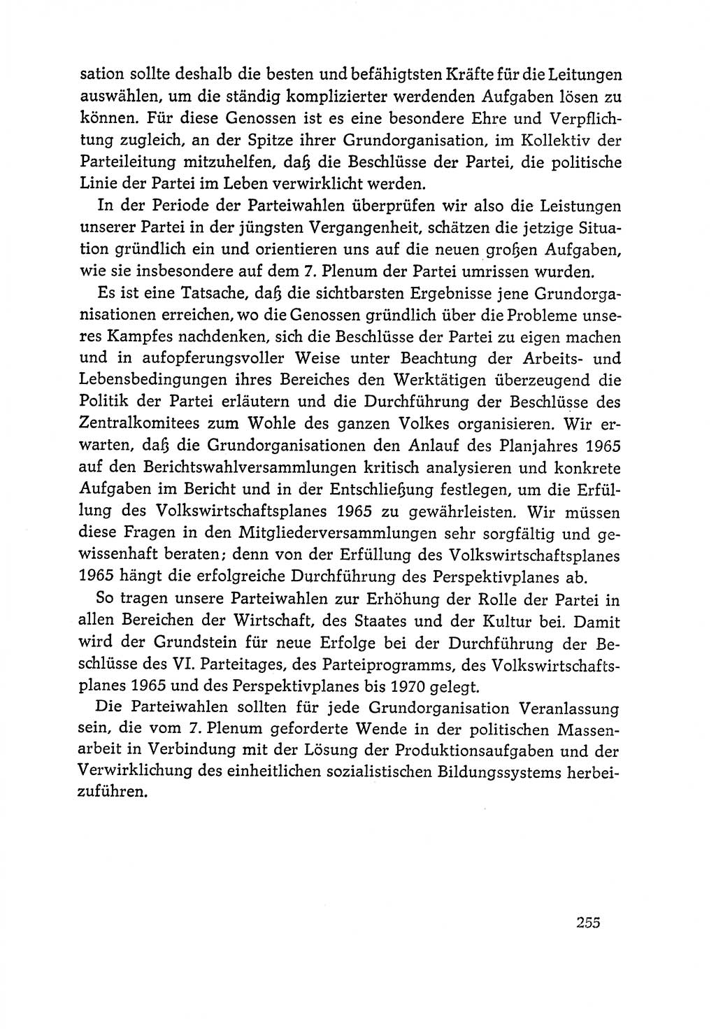 Dokumente der Sozialistischen Einheitspartei Deutschlands (SED) [Deutsche Demokratische Republik (DDR)] 1964-1965, Seite 255 (Dok. SED DDR 1964-1965, S. 255)