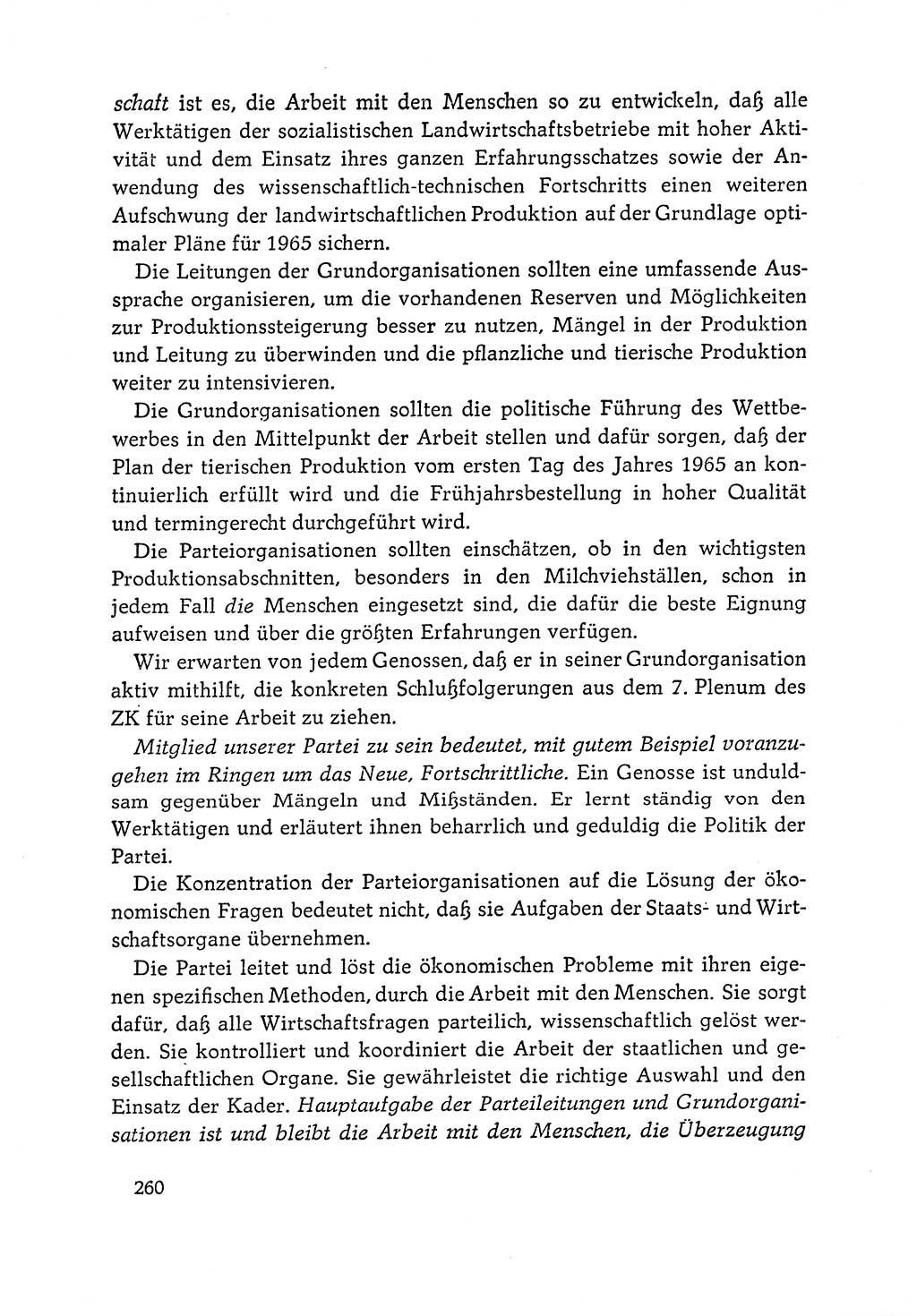 Dokumente der Sozialistischen Einheitspartei Deutschlands (SED) [Deutsche Demokratische Republik (DDR)] 1964-1965, Seite 260 (Dok. SED DDR 1964-1965, S. 260)
