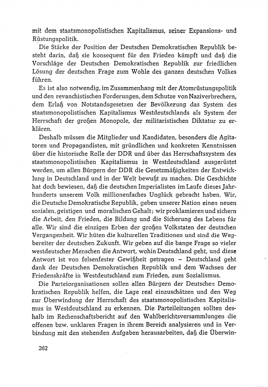 Dokumente der Sozialistischen Einheitspartei Deutschlands (SED) [Deutsche Demokratische Republik (DDR)] 1964-1965, Seite 262 (Dok. SED DDR 1964-1965, S. 262)