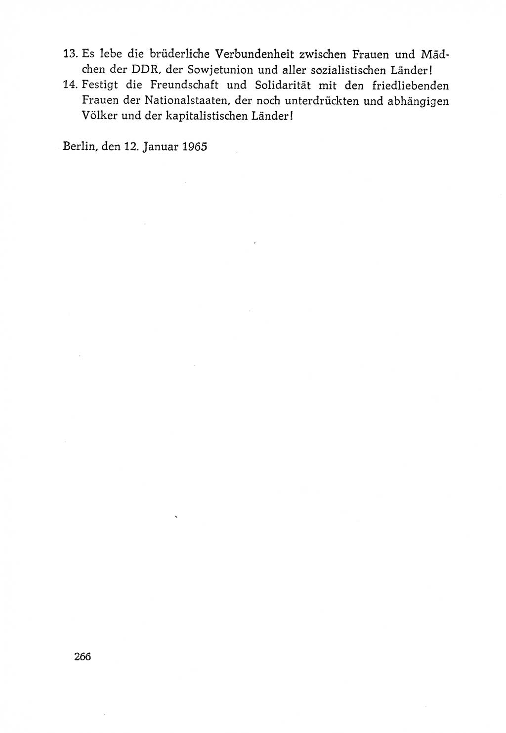 Dokumente der Sozialistischen Einheitspartei Deutschlands (SED) [Deutsche Demokratische Republik (DDR)] 1964-1965, Seite 266 (Dok. SED DDR 1964-1965, S. 266)