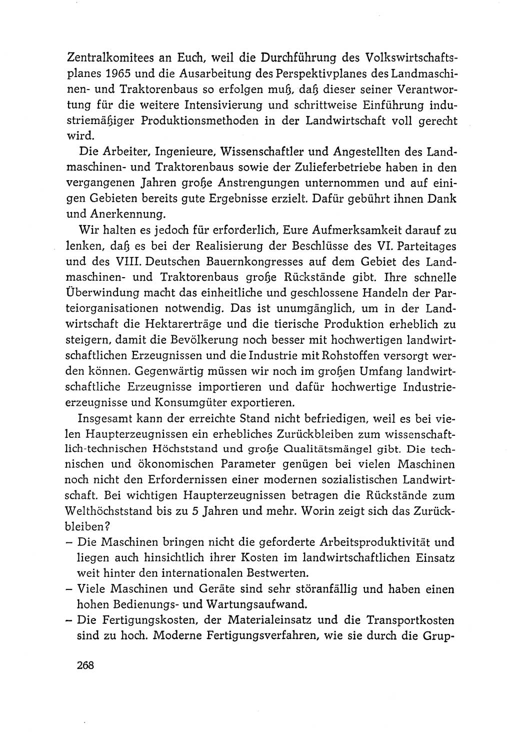 Dokumente der Sozialistischen Einheitspartei Deutschlands (SED) [Deutsche Demokratische Republik (DDR)] 1964-1965, Seite 268 (Dok. SED DDR 1964-1965, S. 268)