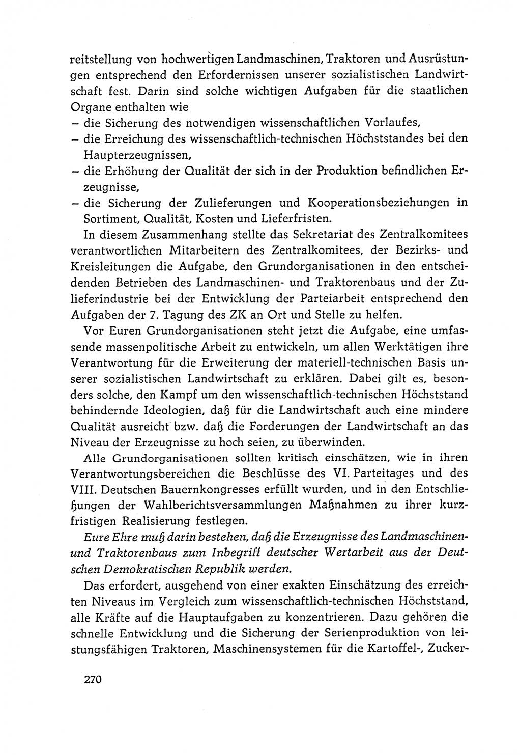 Dokumente der Sozialistischen Einheitspartei Deutschlands (SED) [Deutsche Demokratische Republik (DDR)] 1964-1965, Seite 270 (Dok. SED DDR 1964-1965, S. 270)