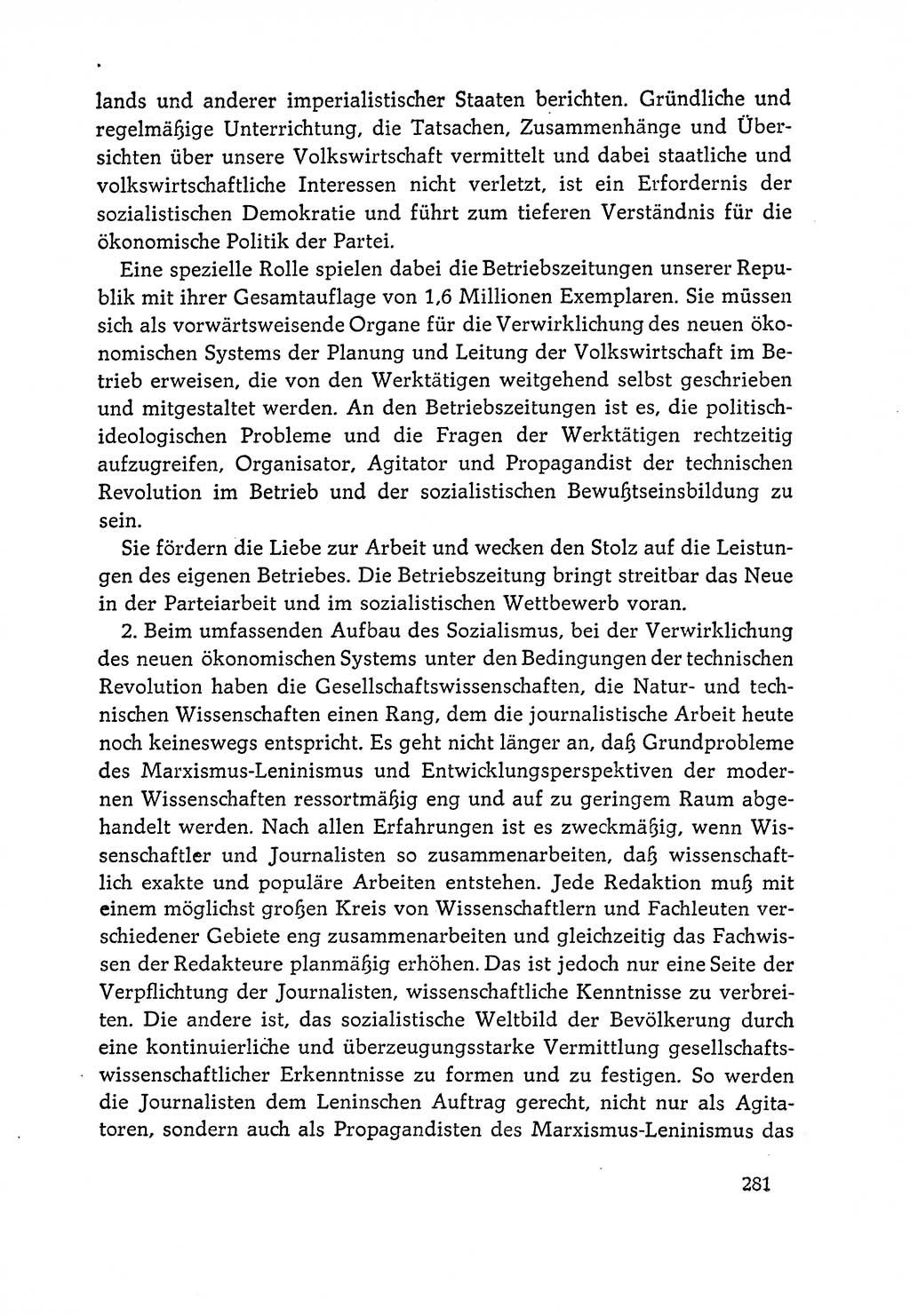 Dokumente der Sozialistischen Einheitspartei Deutschlands (SED) [Deutsche Demokratische Republik (DDR)] 1964-1965, Seite 281 (Dok. SED DDR 1964-1965, S. 281)