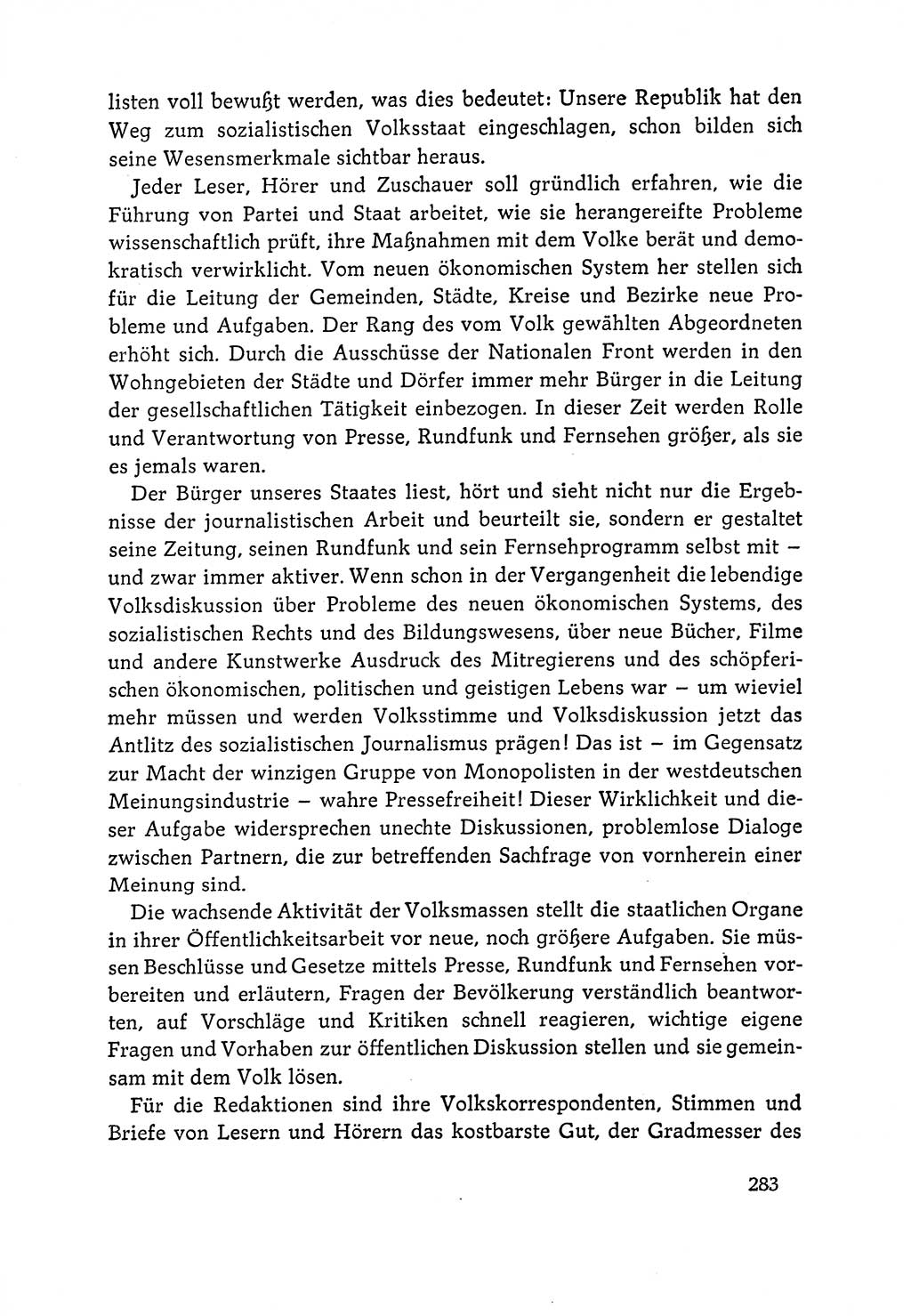 Dokumente der Sozialistischen Einheitspartei Deutschlands (SED) [Deutsche Demokratische Republik (DDR)] 1964-1965, Seite 283 (Dok. SED DDR 1964-1965, S. 283)