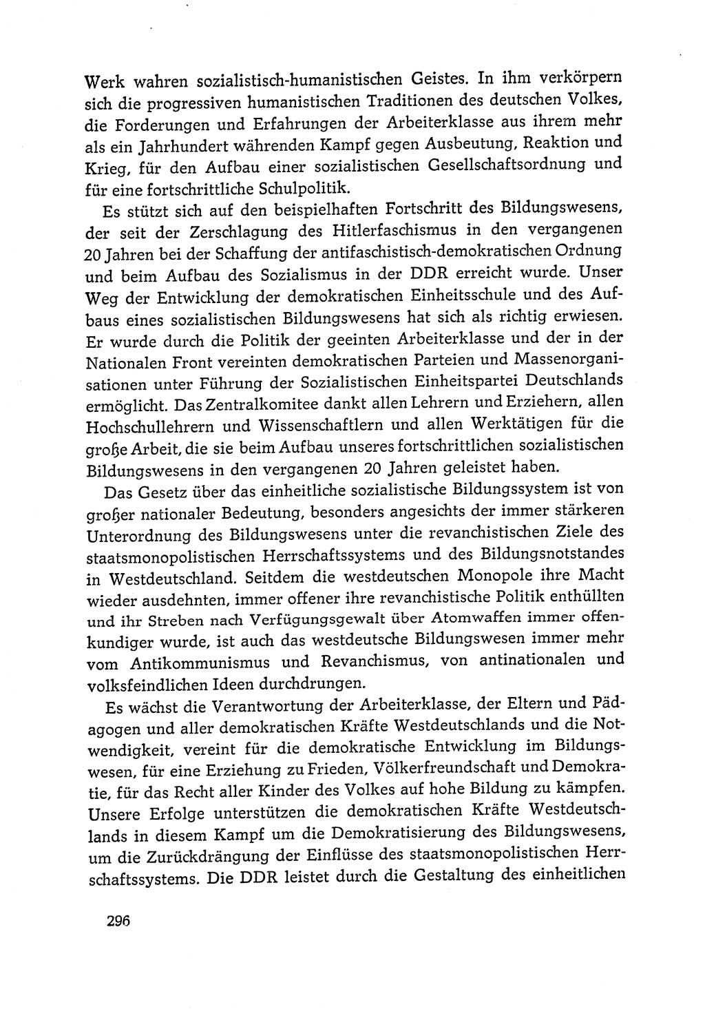 Dokumente der Sozialistischen Einheitspartei Deutschlands (SED) [Deutsche Demokratische Republik (DDR)] 1964-1965, Seite 296 (Dok. SED DDR 1964-1965, S. 296)
