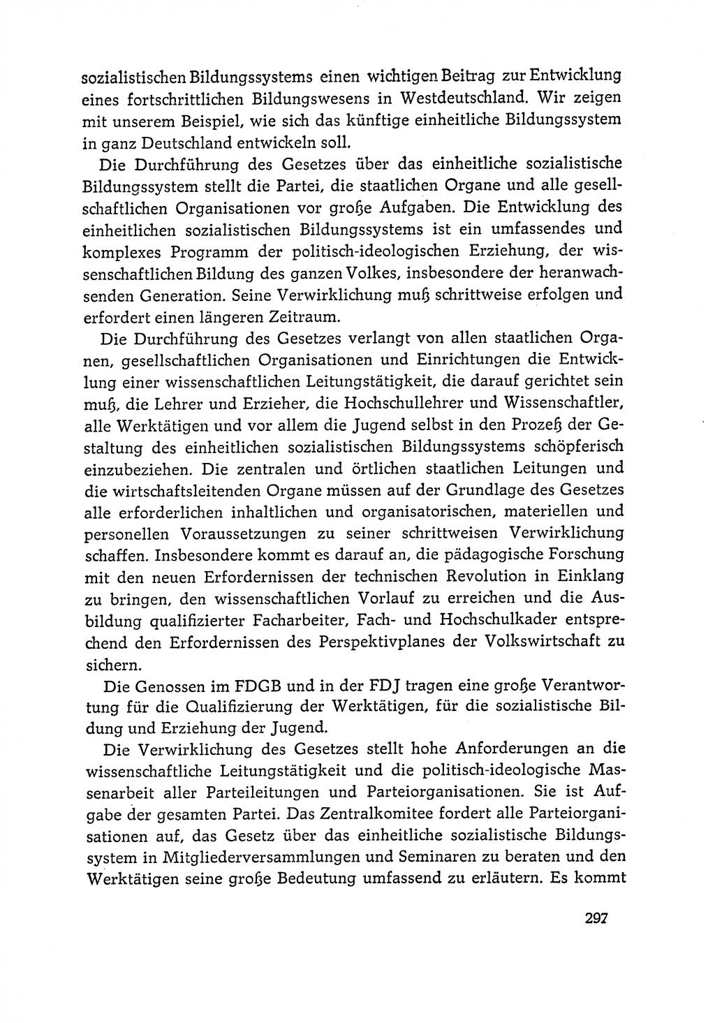 Dokumente der Sozialistischen Einheitspartei Deutschlands (SED) [Deutsche Demokratische Republik (DDR)] 1964-1965, Seite 297 (Dok. SED DDR 1964-1965, S. 297)