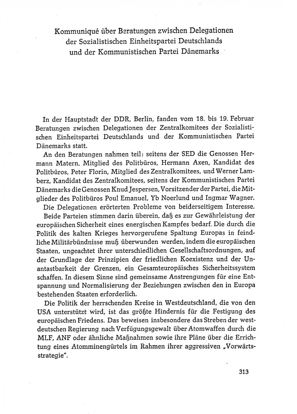 Dokumente der Sozialistischen Einheitspartei Deutschlands (SED) [Deutsche Demokratische Republik (DDR)] 1964-1965, Seite 313 (Dok. SED DDR 1964-1965, S. 313)