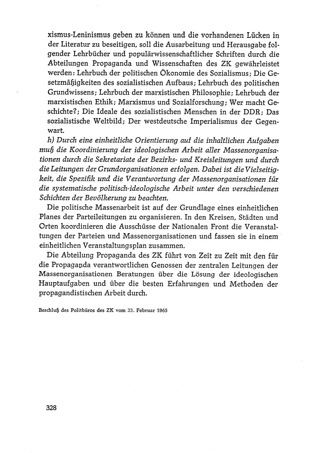 Dokumente der Sozialistischen Einheitspartei Deutschlands (SED) [Deutsche Demokratische Republik (DDR)] 1964-1965, Seite 328 (Dok. SED DDR 1964-1965, S. 328)