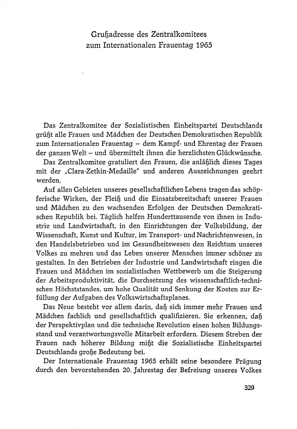 Dokumente der Sozialistischen Einheitspartei Deutschlands (SED) [Deutsche Demokratische Republik (DDR)] 1964-1965, Seite 329 (Dok. SED DDR 1964-1965, S. 329)