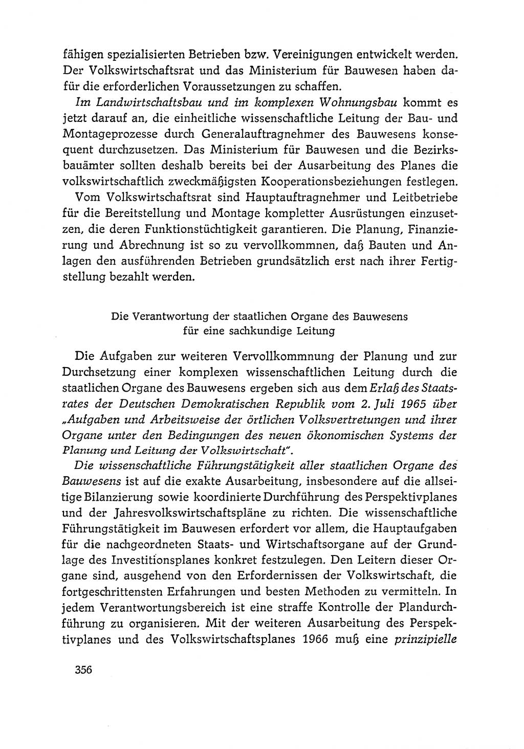 Dokumente der Sozialistischen Einheitspartei Deutschlands (SED) [Deutsche Demokratische Republik (DDR)] 1964-1965, Seite 356 (Dok. SED DDR 1964-1965, S. 356)