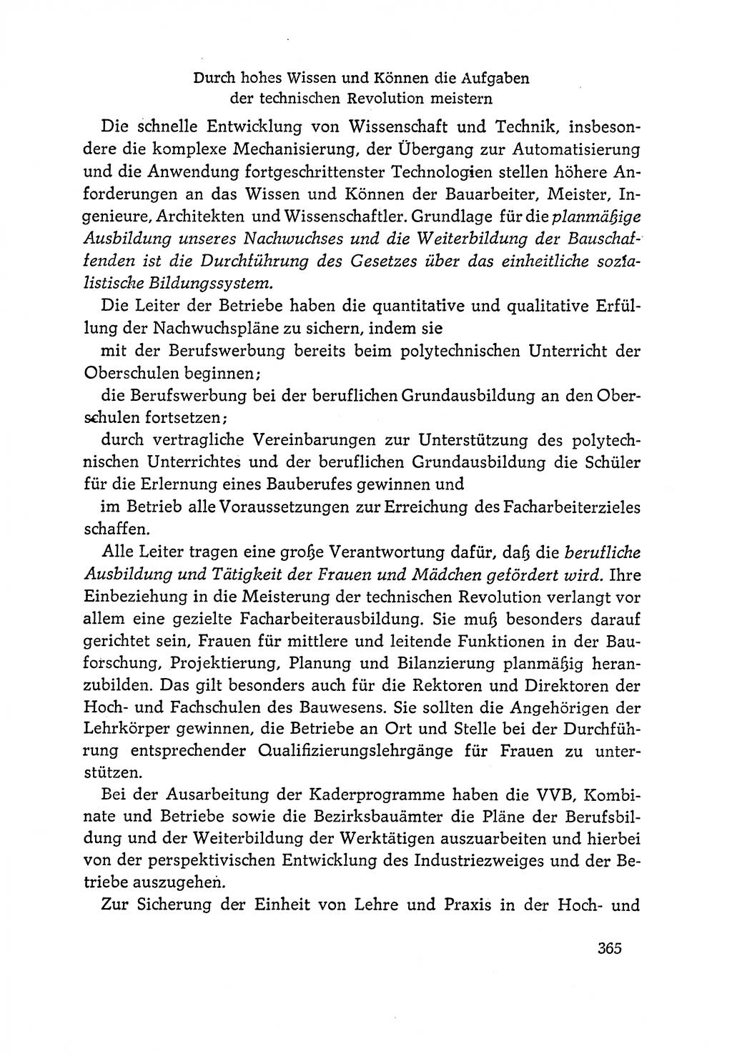 Dokumente der Sozialistischen Einheitspartei Deutschlands (SED) [Deutsche Demokratische Republik (DDR)] 1964-1965, Seite 365 (Dok. SED DDR 1964-1965, S. 365)