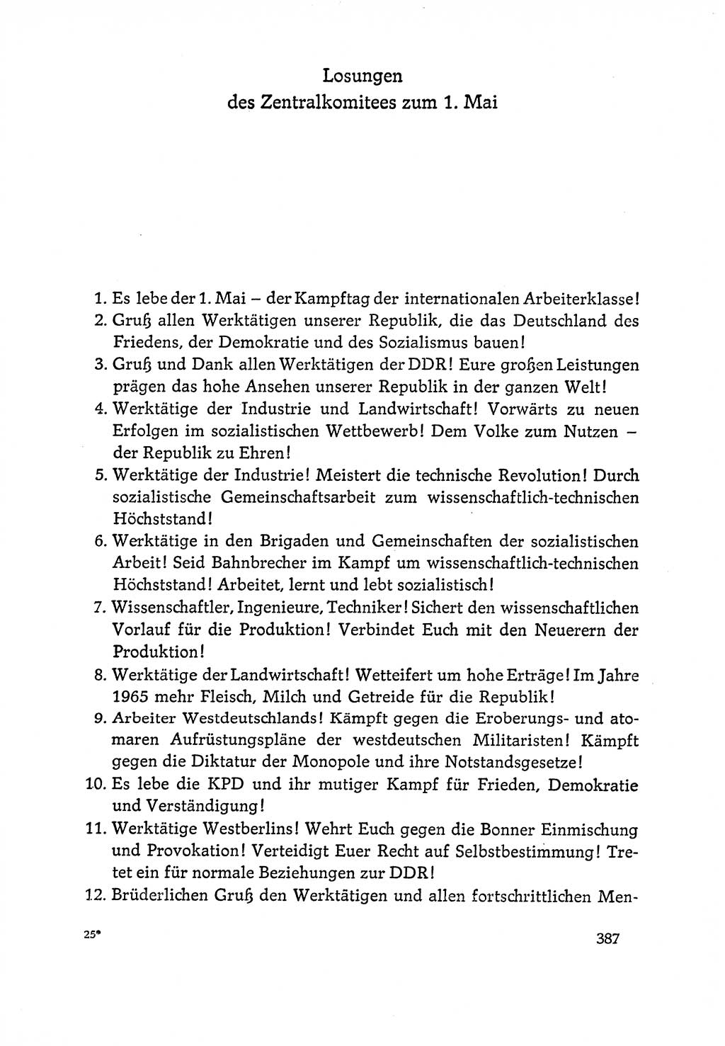 Dokumente der Sozialistischen Einheitspartei Deutschlands (SED) [Deutsche Demokratische Republik (DDR)] 1964-1965, Seite 387 (Dok. SED DDR 1964-1965, S. 387)