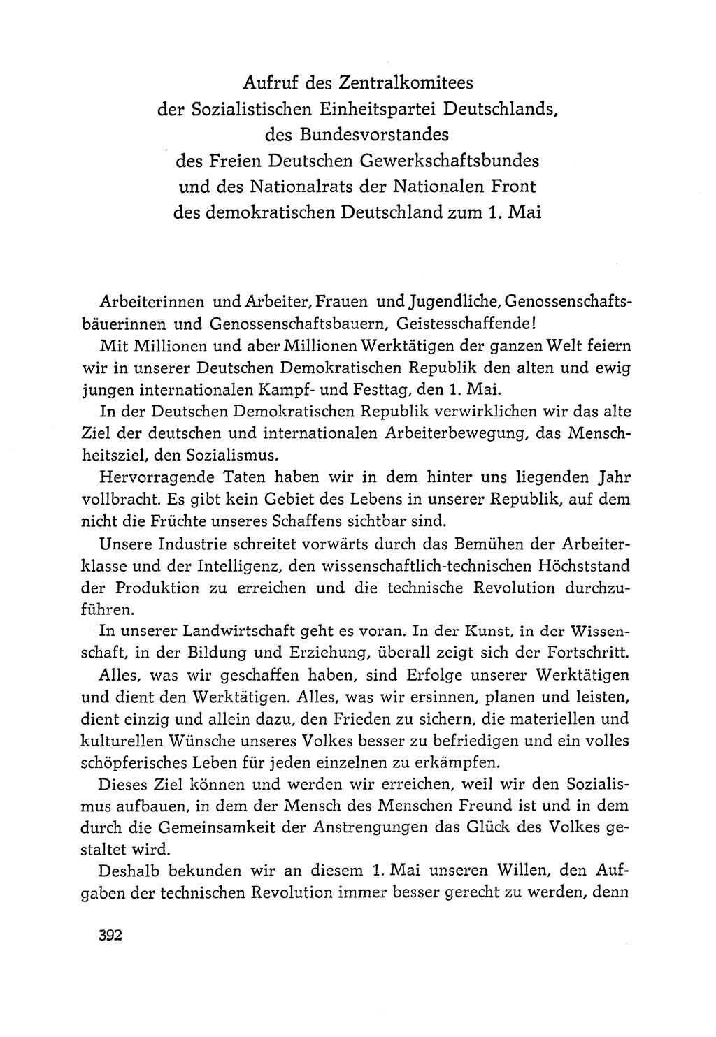 Dokumente der Sozialistischen Einheitspartei Deutschlands (SED) [Deutsche Demokratische Republik (DDR)] 1964-1965, Seite 392 (Dok. SED DDR 1964-1965, S. 392)