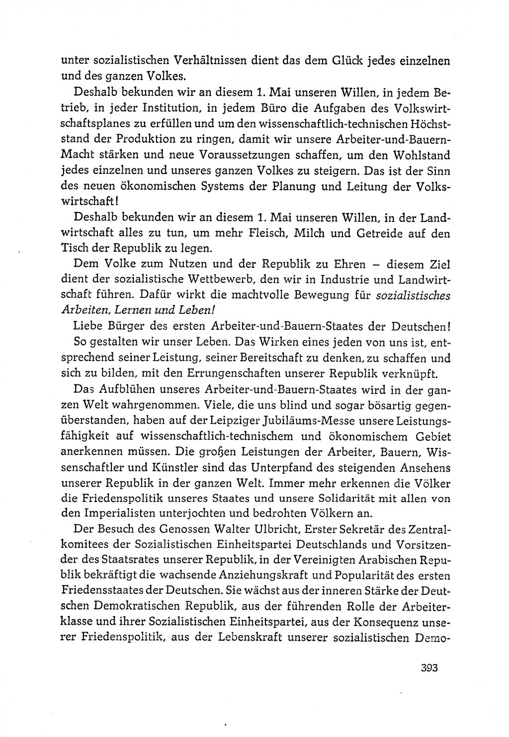 Dokumente der Sozialistischen Einheitspartei Deutschlands (SED) [Deutsche Demokratische Republik (DDR)] 1964-1965, Seite 393 (Dok. SED DDR 1964-1965, S. 393)