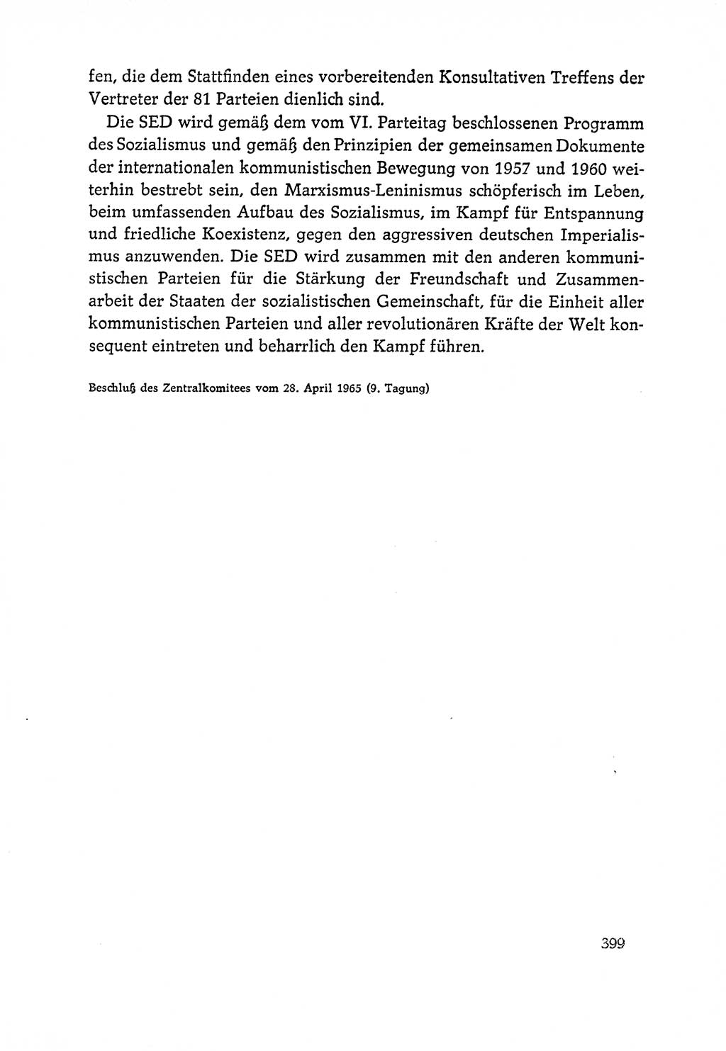 Dokumente der Sozialistischen Einheitspartei Deutschlands (SED) [Deutsche Demokratische Republik (DDR)] 1964-1965, Seite 399 (Dok. SED DDR 1964-1965, S. 399)