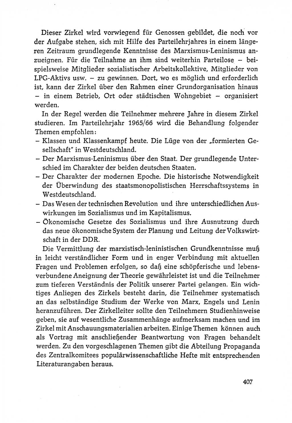 Dokumente der Sozialistischen Einheitspartei Deutschlands (SED) [Deutsche Demokratische Republik (DDR)] 1964-1965, Seite 407 (Dok. SED DDR 1964-1965, S. 407)