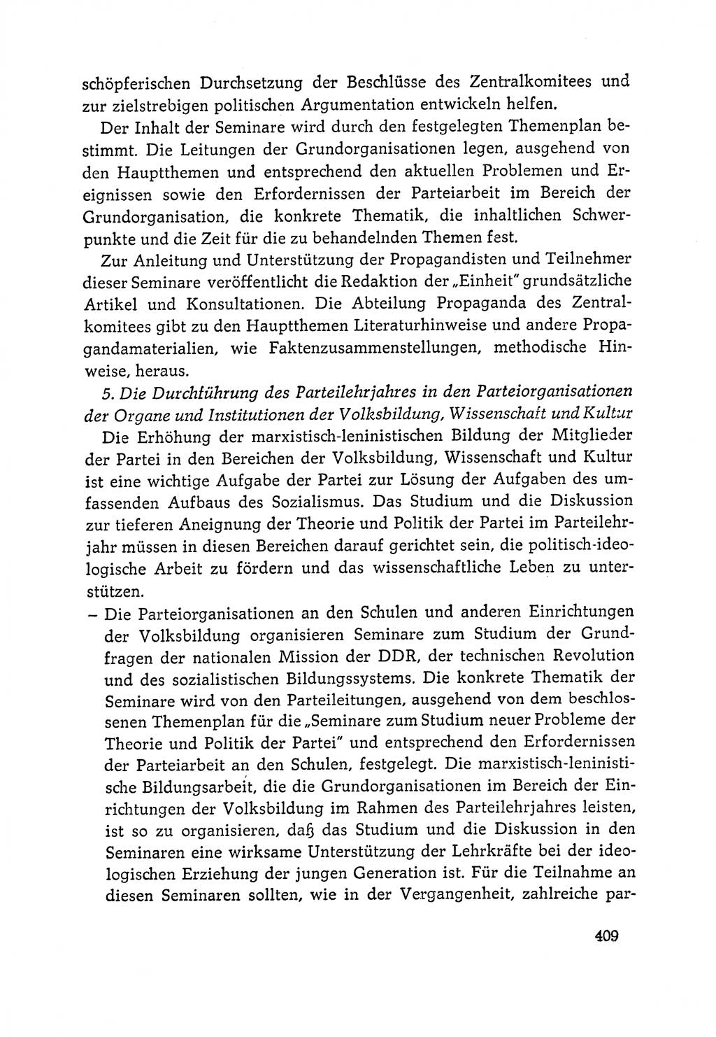 Dokumente der Sozialistischen Einheitspartei Deutschlands (SED) [Deutsche Demokratische Republik (DDR)] 1964-1965, Seite 409 (Dok. SED DDR 1964-1965, S. 409)