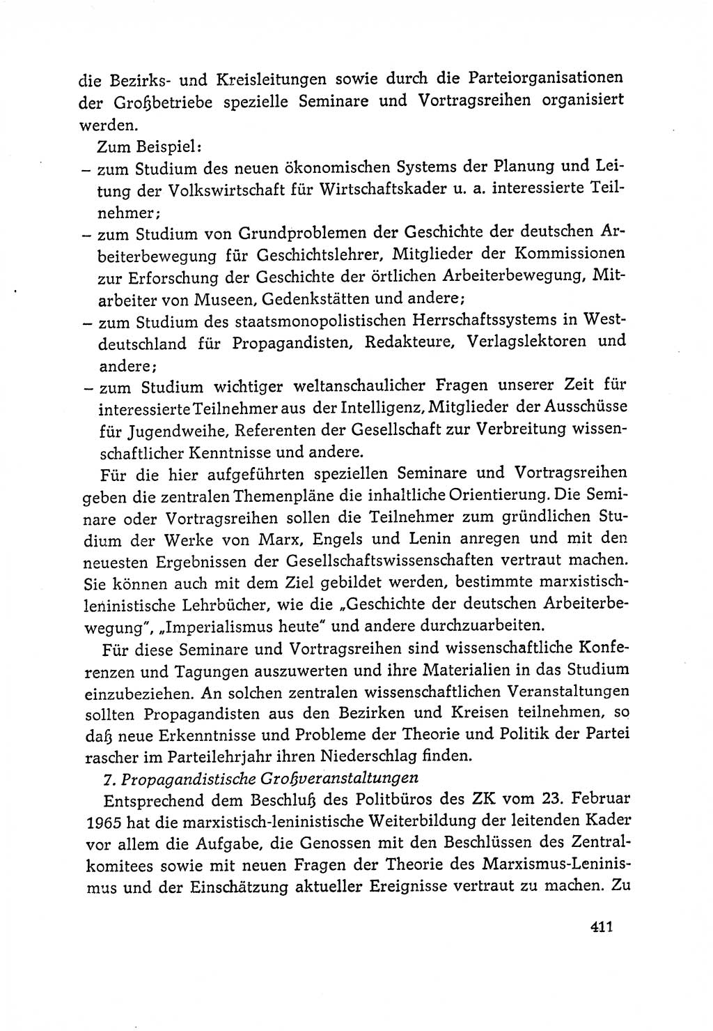 Dokumente der Sozialistischen Einheitspartei Deutschlands (SED) [Deutsche Demokratische Republik (DDR)] 1964-1965, Seite 411 (Dok. SED DDR 1964-1965, S. 411)