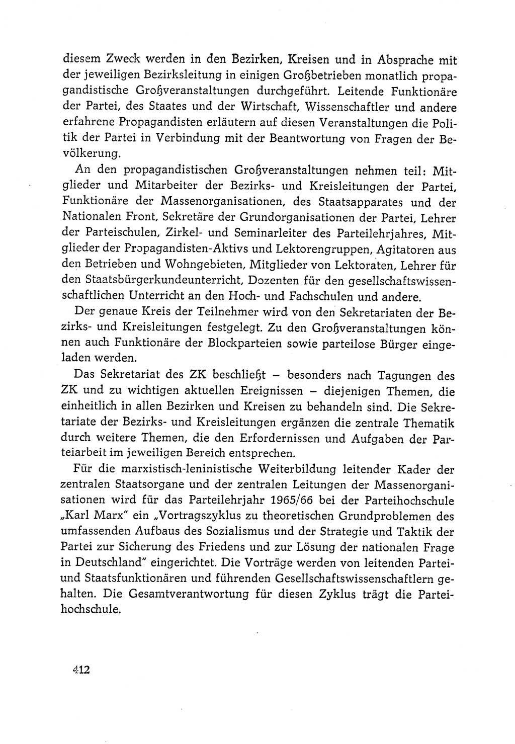 Dokumente der Sozialistischen Einheitspartei Deutschlands (SED) [Deutsche Demokratische Republik (DDR)] 1964-1965, Seite 412 (Dok. SED DDR 1964-1965, S. 412)