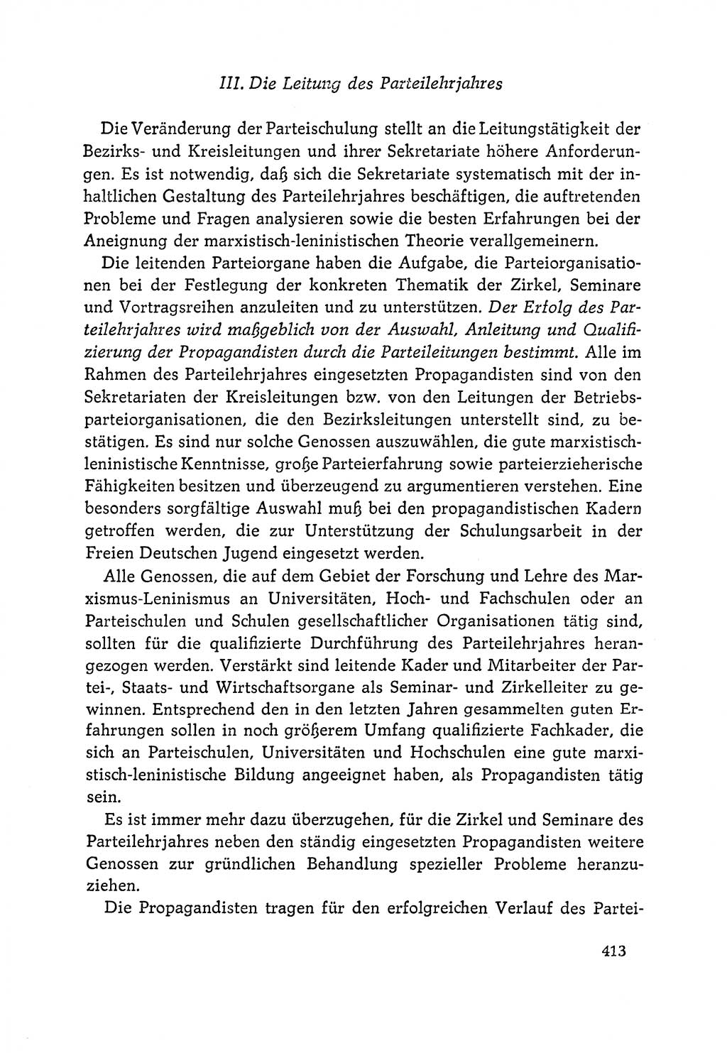 Dokumente der Sozialistischen Einheitspartei Deutschlands (SED) [Deutsche Demokratische Republik (DDR)] 1964-1965, Seite 413 (Dok. SED DDR 1964-1965, S. 413)
