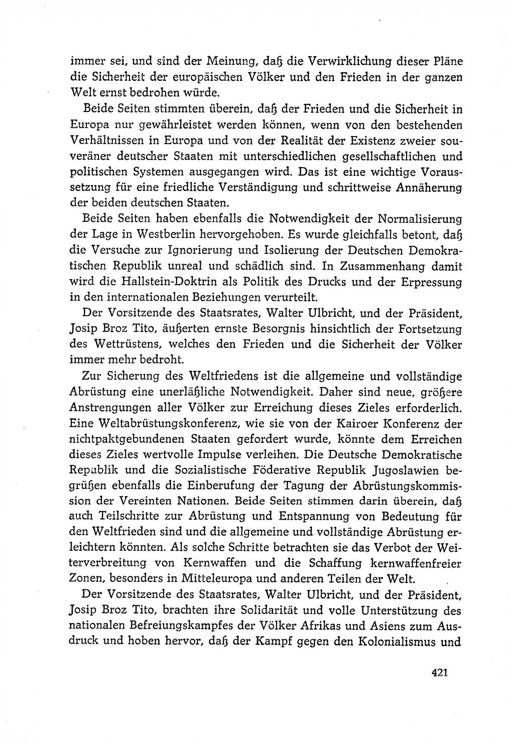 Dokumente der Sozialistischen Einheitspartei Deutschlands (SED) [Deutsche Demokratische Republik (DDR)] 1964-1965, Seite 421 (Dok. SED DDR 1964-1965, S. 421)