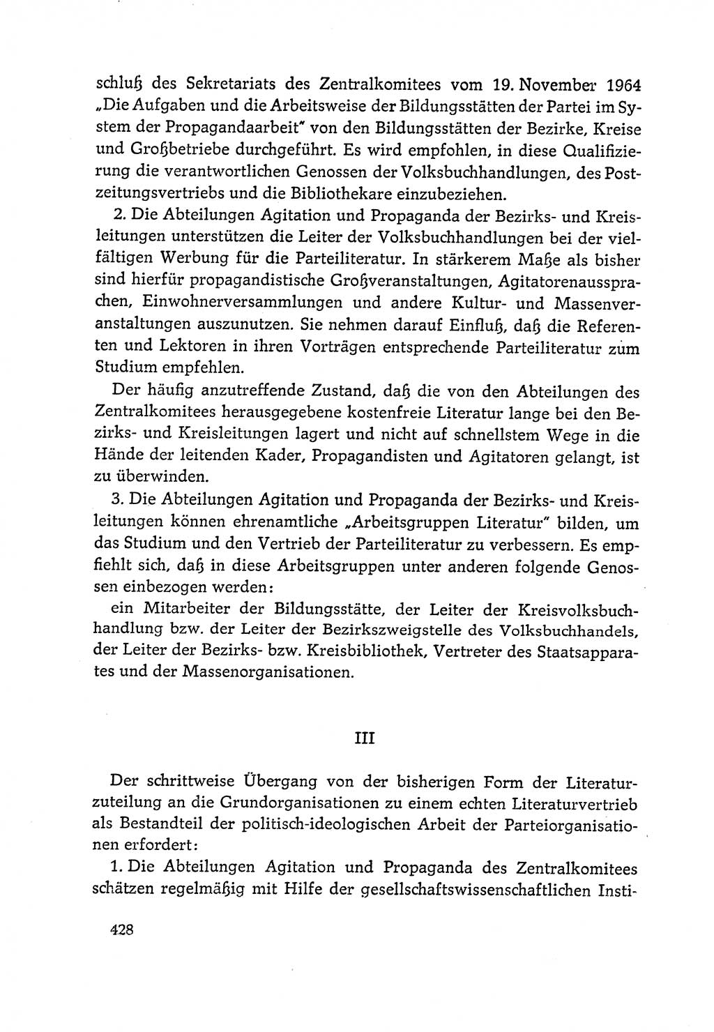 Dokumente der Sozialistischen Einheitspartei Deutschlands (SED) [Deutsche Demokratische Republik (DDR)] 1964-1965, Seite 428 (Dok. SED DDR 1964-1965, S. 428)
