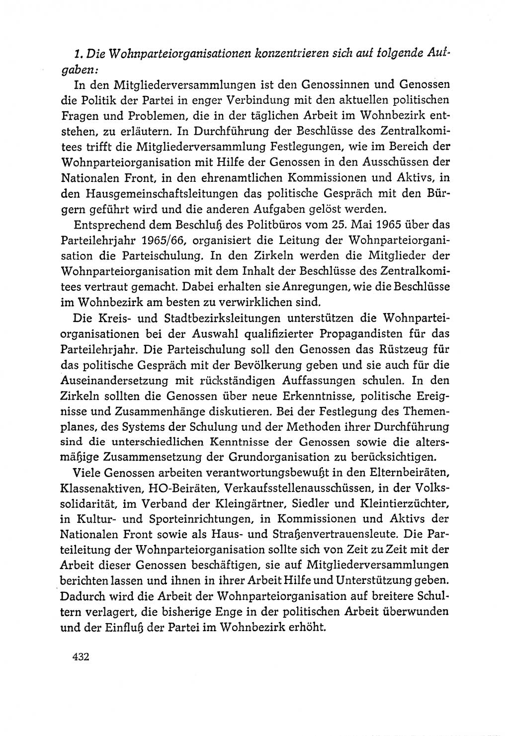 Dokumente der Sozialistischen Einheitspartei Deutschlands (SED) [Deutsche Demokratische Republik (DDR)] 1964-1965, Seite 432 (Dok. SED DDR 1964-1965, S. 432)