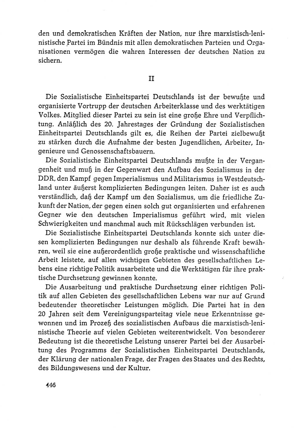 Dokumente der Sozialistischen Einheitspartei Deutschlands (SED) [Deutsche Demokratische Republik (DDR)] 1964-1965, Seite 446 (Dok. SED DDR 1964-1965, S. 446)