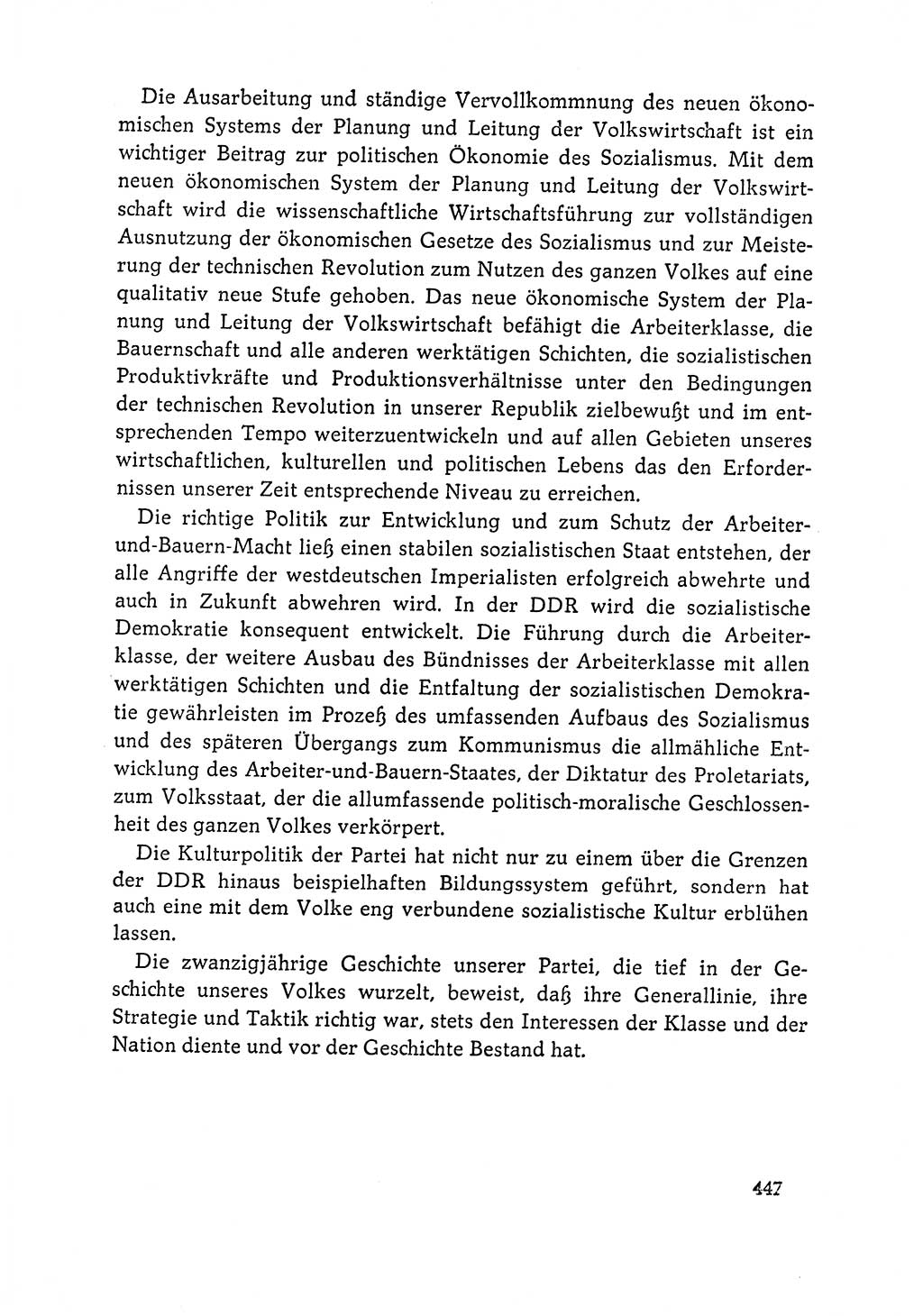 Dokumente der Sozialistischen Einheitspartei Deutschlands (SED) [Deutsche Demokratische Republik (DDR)] 1964-1965, Seite 447 (Dok. SED DDR 1964-1965, S. 447)