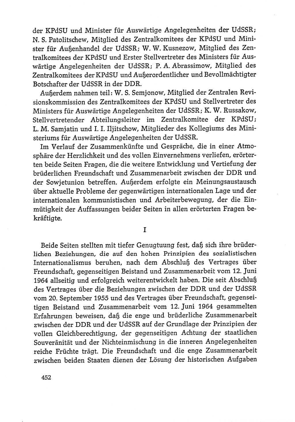 Dokumente der Sozialistischen Einheitspartei Deutschlands (SED) [Deutsche Demokratische Republik (DDR)] 1964-1965, Seite 452 (Dok. SED DDR 1964-1965, S. 452)