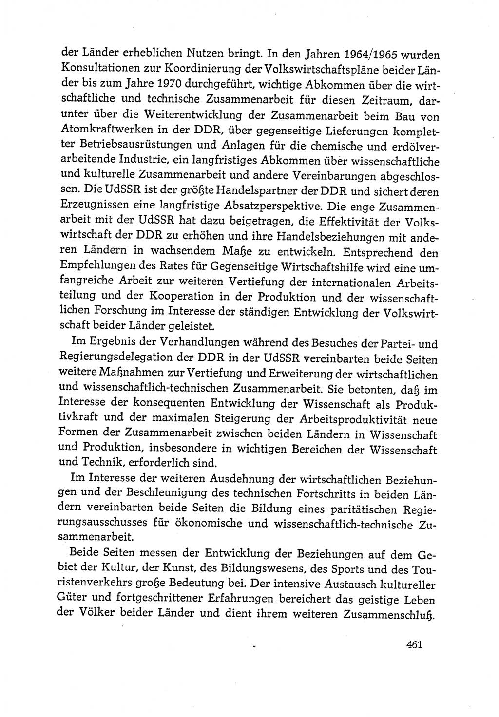 Dokumente der Sozialistischen Einheitspartei Deutschlands (SED) [Deutsche Demokratische Republik (DDR)] 1964-1965, Seite 461 (Dok. SED DDR 1964-1965, S. 461)