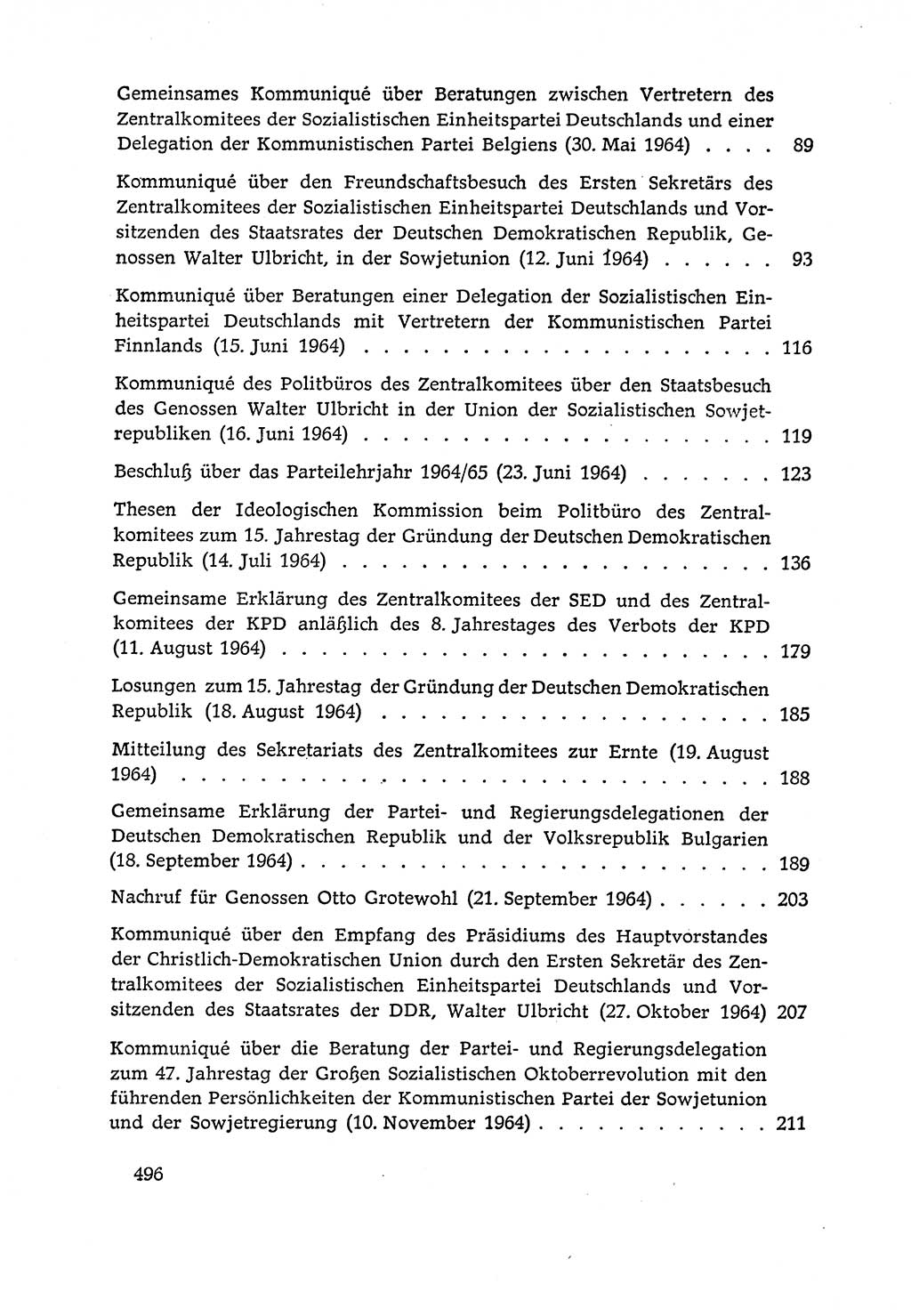 Dokumente der Sozialistischen Einheitspartei Deutschlands (SED) [Deutsche Demokratische Republik (DDR)] 1964-1965, Seite 496 (Dok. SED DDR 1964-1965, S. 496)