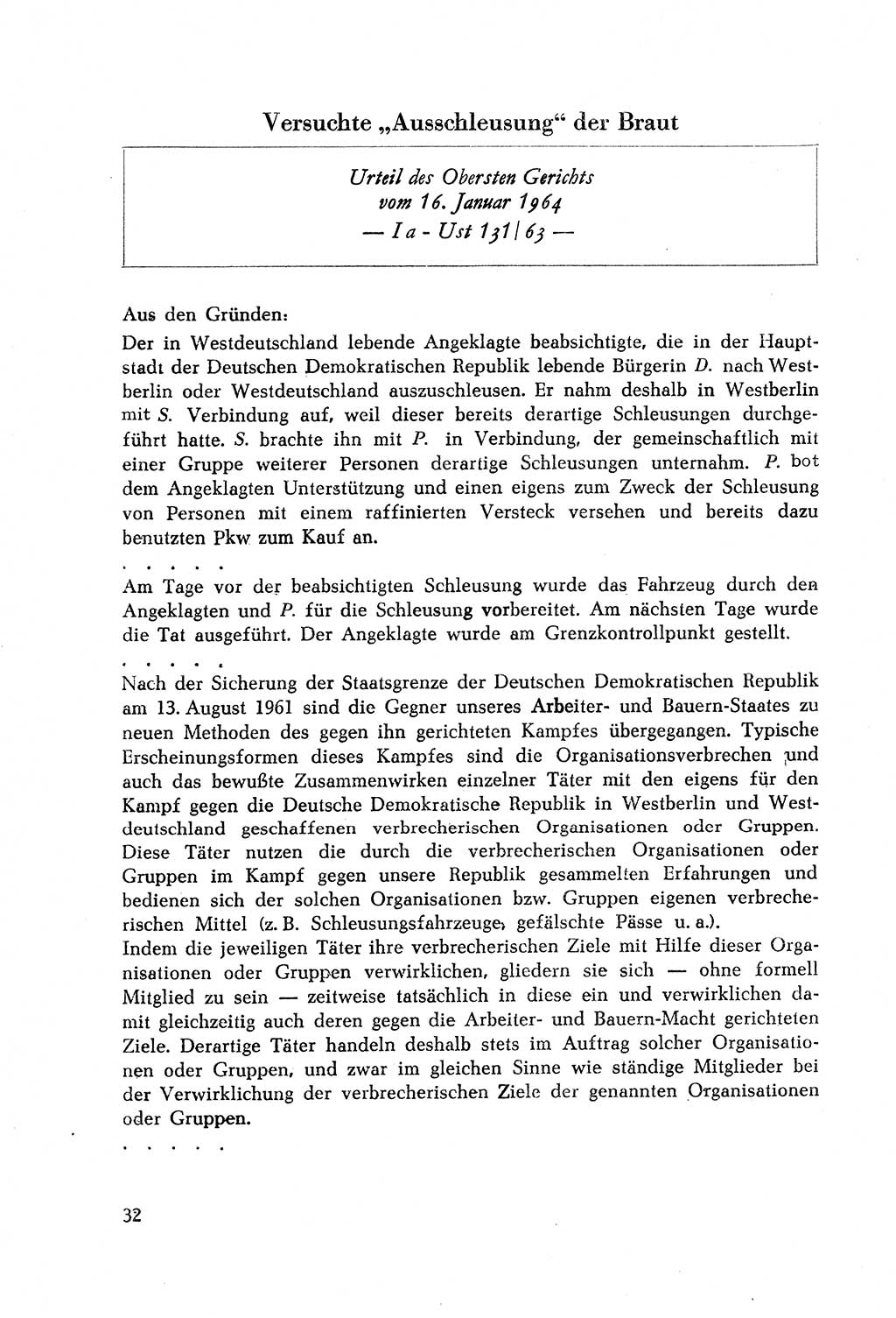 Dokumente des Unrechts, das SED-Regime [Deutsche Demokratische Republik (DDR)] in der Praxis, Bundesministerium für gesamtdeutsche Fragen (BMG) [Bundesrepublik Deutschland (BRD)] 1964, Seite 32 (Dok. UnR. SED-Reg. DDR BMG BRD 1964, S. 32)