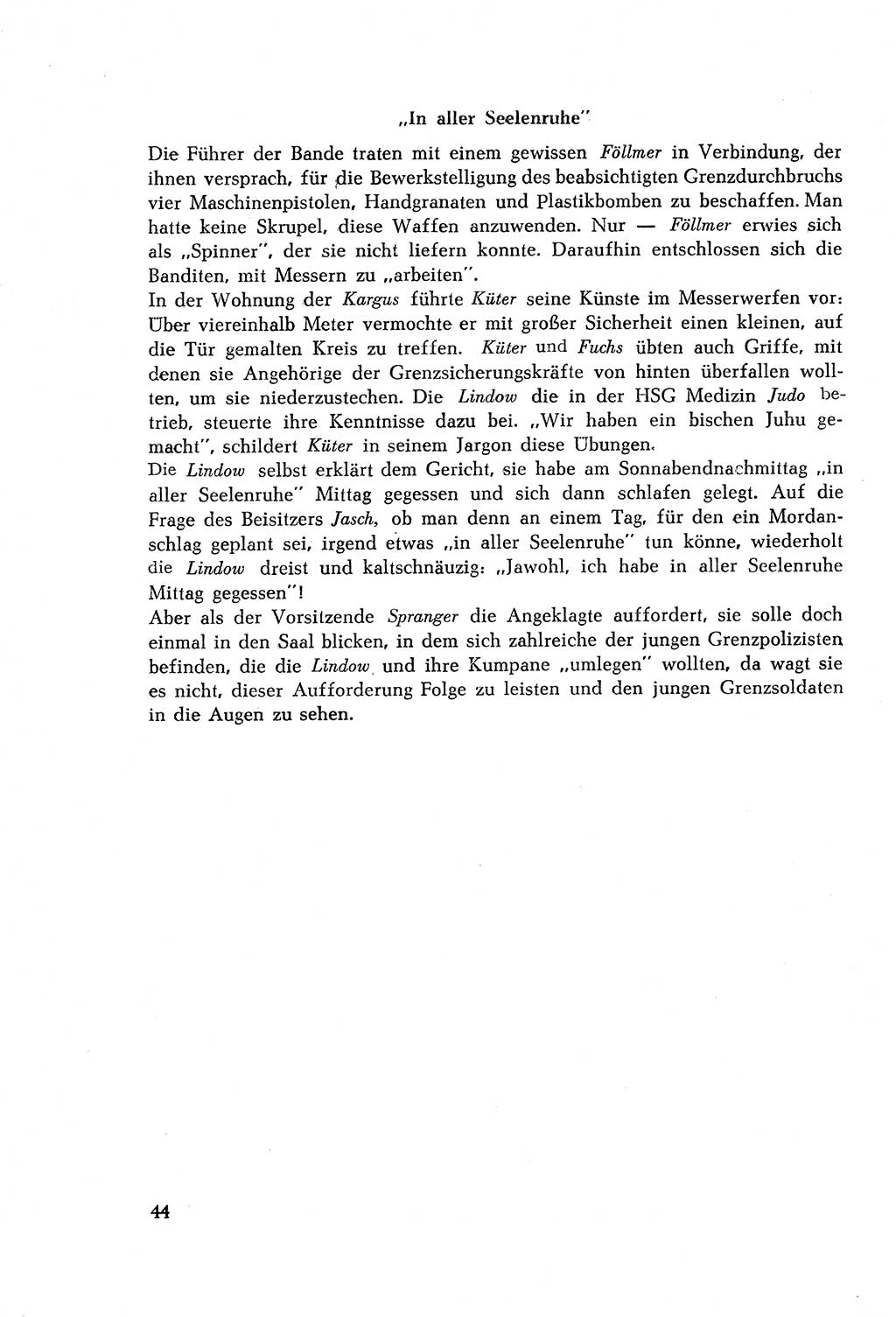 Dokumente des Unrechts, das SED-Regime [Deutsche Demokratische Republik (DDR)] in der Praxis, Bundesministerium für gesamtdeutsche Fragen (BMG) [Bundesrepublik Deutschland (BRD)] 1964, Seite 44 (Dok. UnR. SED-Reg. DDR BMG BRD 1964, S. 44)