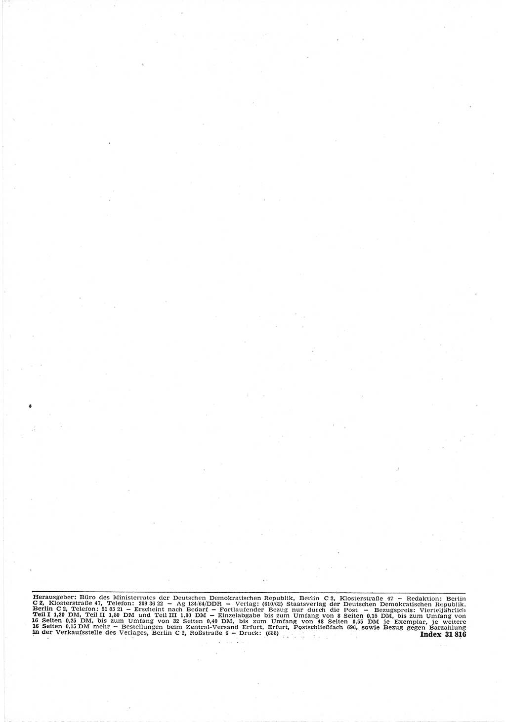 Gesetzblatt (GBl.) der Deutschen Demokratischen Republik (DDR) Teil Ⅰ 1964, Seite 112 (GBl. DDR Ⅰ 1964, S. 112)