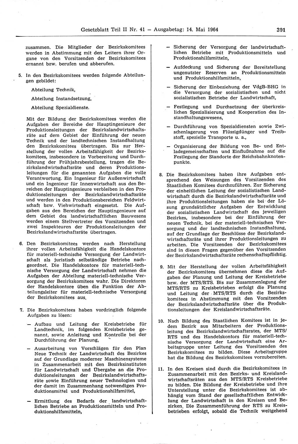 Gesetzblatt (GBl.) der Deutschen Demokratischen Republik (DDR) Teil ⅠⅠ 1964, Seite 301 (GBl. DDR ⅠⅠ 1964, S. 301)