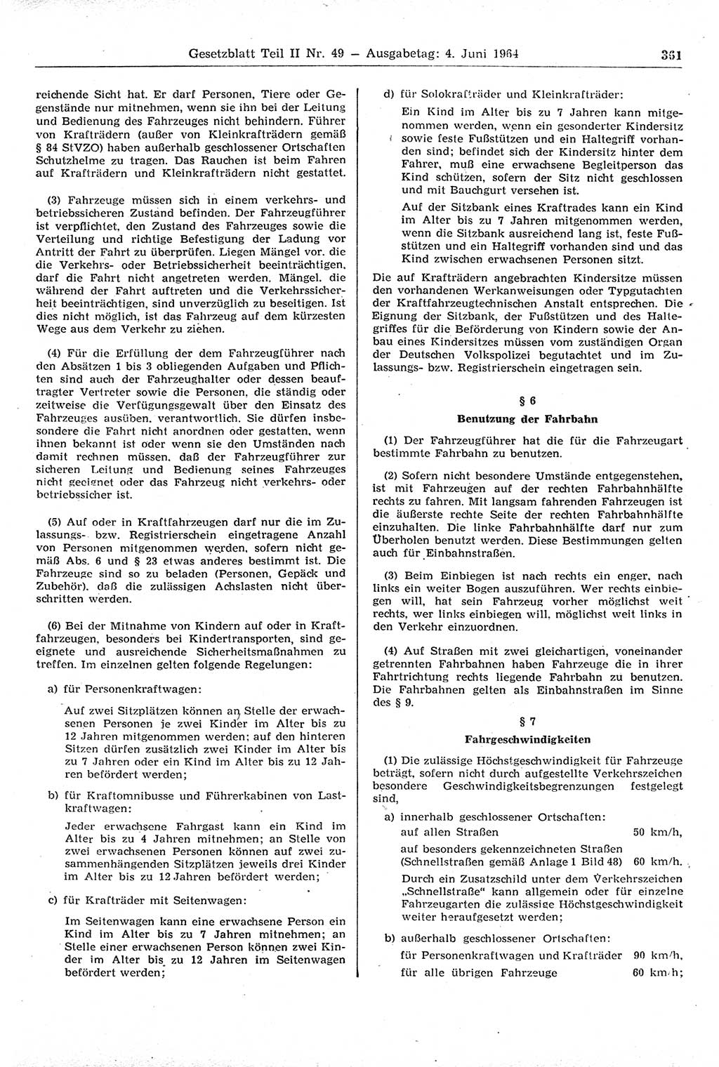 Gesetzblatt (GBl.) der Deutschen Demokratischen Republik (DDR) Teil ⅠⅠ 1964, Seite 361 (GBl. DDR ⅠⅠ 1964, S. 361)