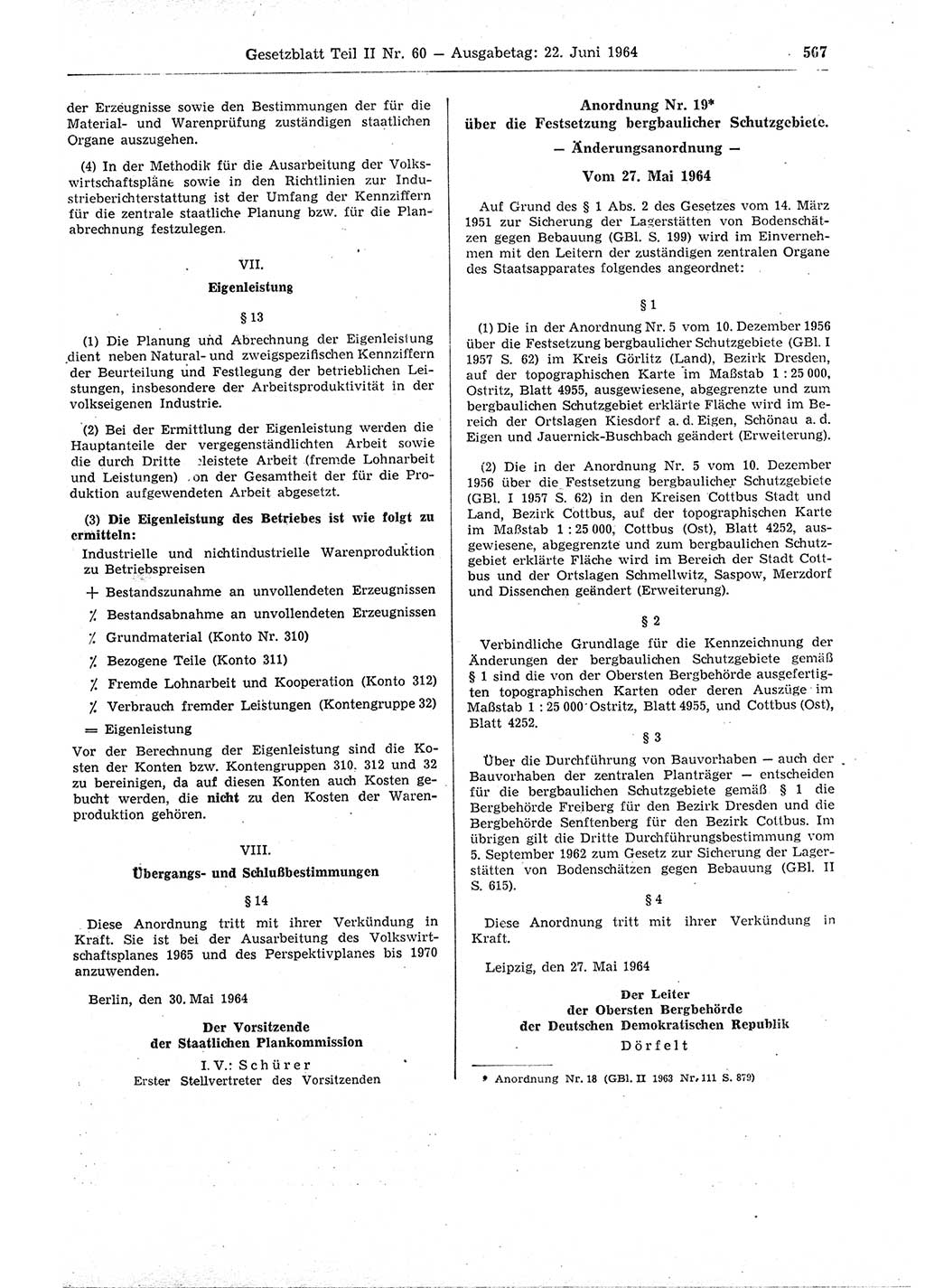 Gesetzblatt (GBl.) der Deutschen Demokratischen Republik (DDR) Teil ⅠⅠ 1964, Seite 567 (GBl. DDR ⅠⅠ 1964, S. 567)