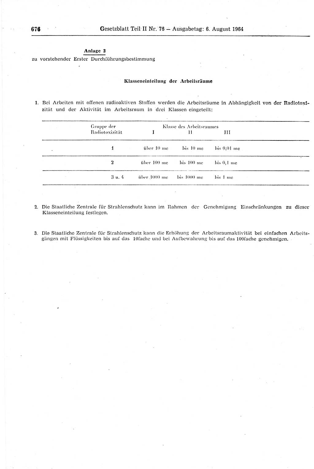 Gesetzblatt (GBl.) der Deutschen Demokratischen Republik (DDR) Teil ⅠⅠ 1964, Seite 676 (GBl. DDR ⅠⅠ 1964, S. 676)
