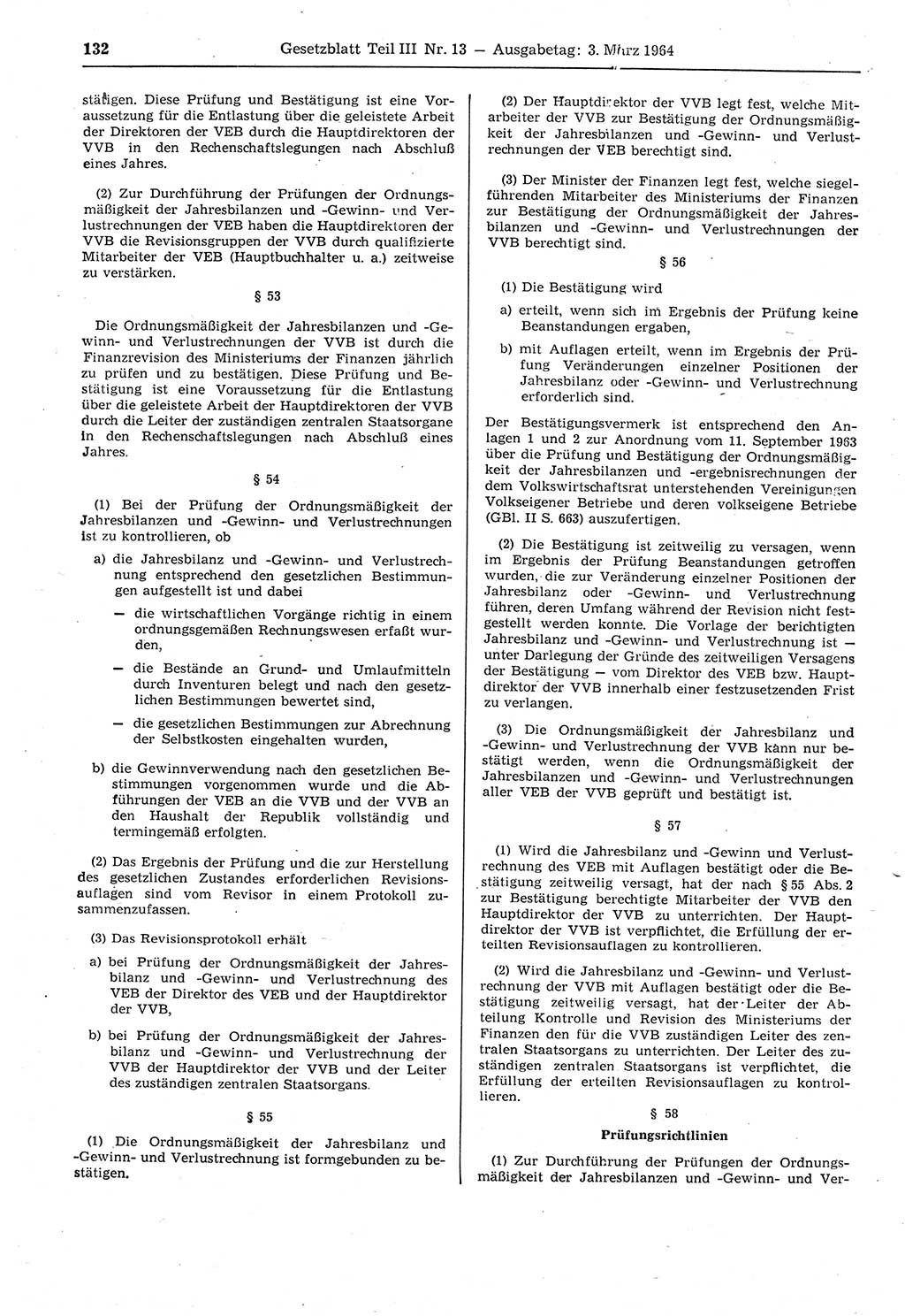 Gesetzblatt (GBl.) der Deutschen Demokratischen Republik (DDR) Teil ⅠⅠⅠ 1964, Seite 132 (GBl. DDR ⅠⅠⅠ 1964, S. 132)